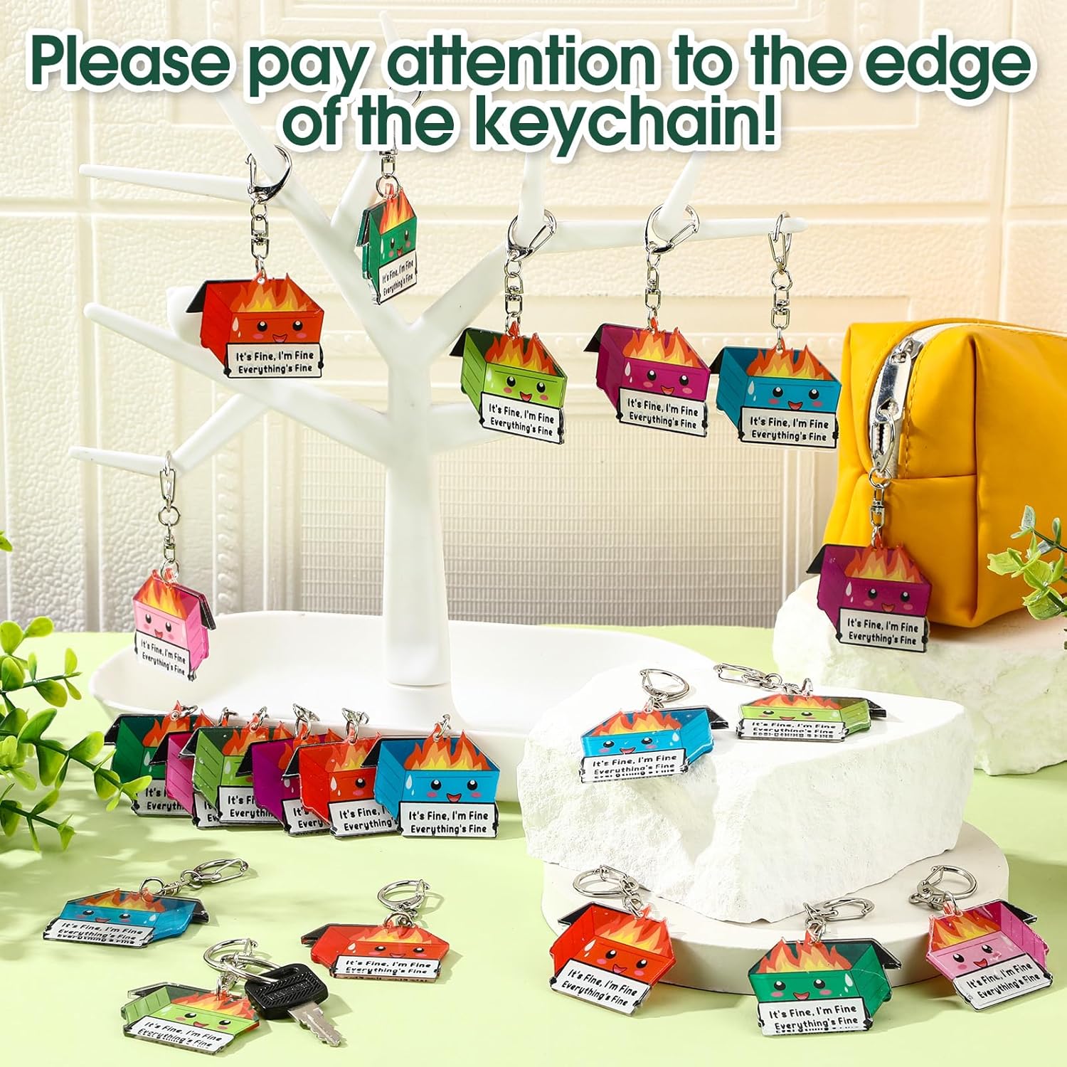 Dumpster Fire Keychains Gift Bulk Acrylic Response Team Office Employee Coworkers Appreciation Graduation Gift - Image 4