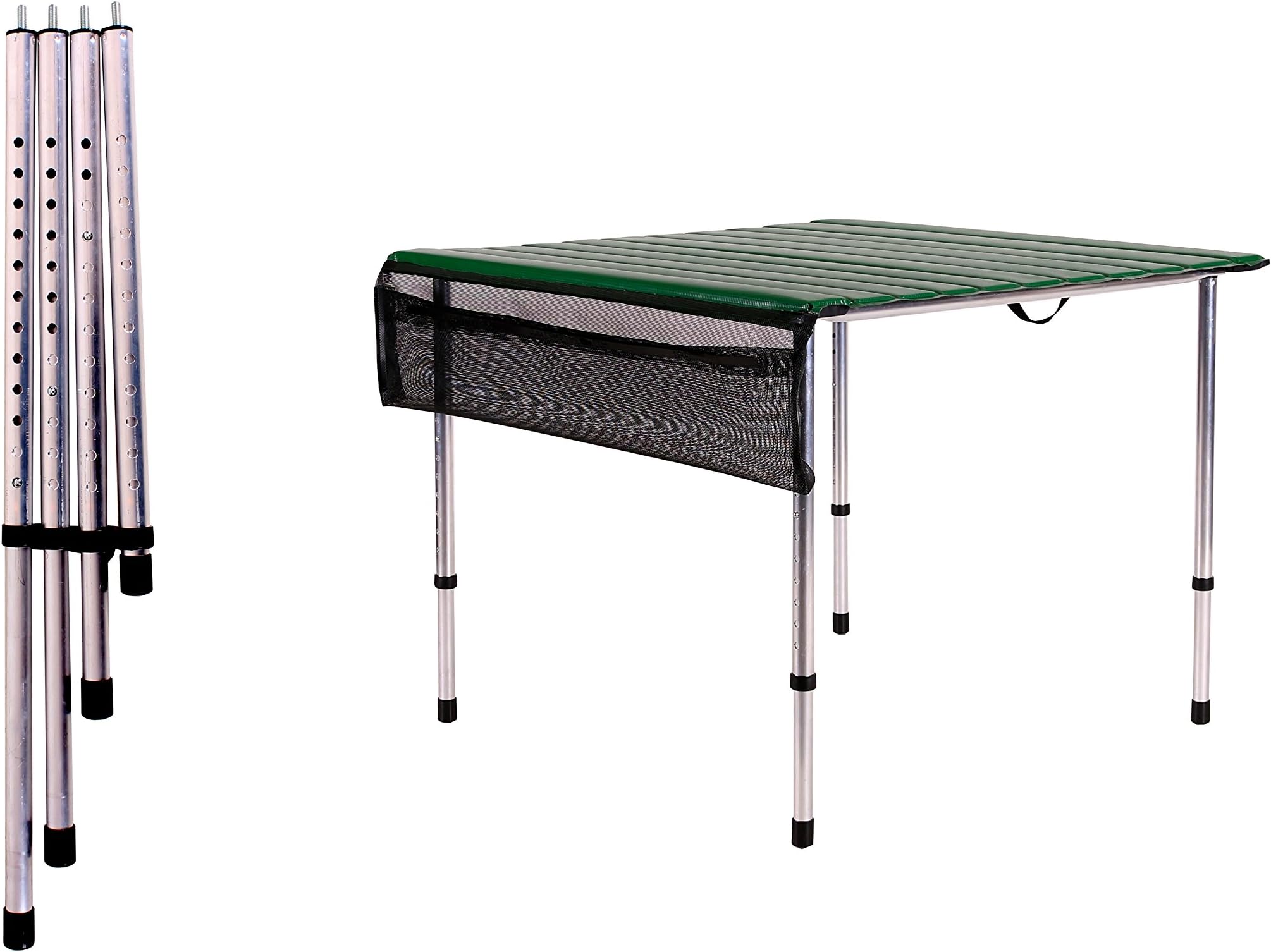 Roll-a-Table, Green, with Adjustable Legs