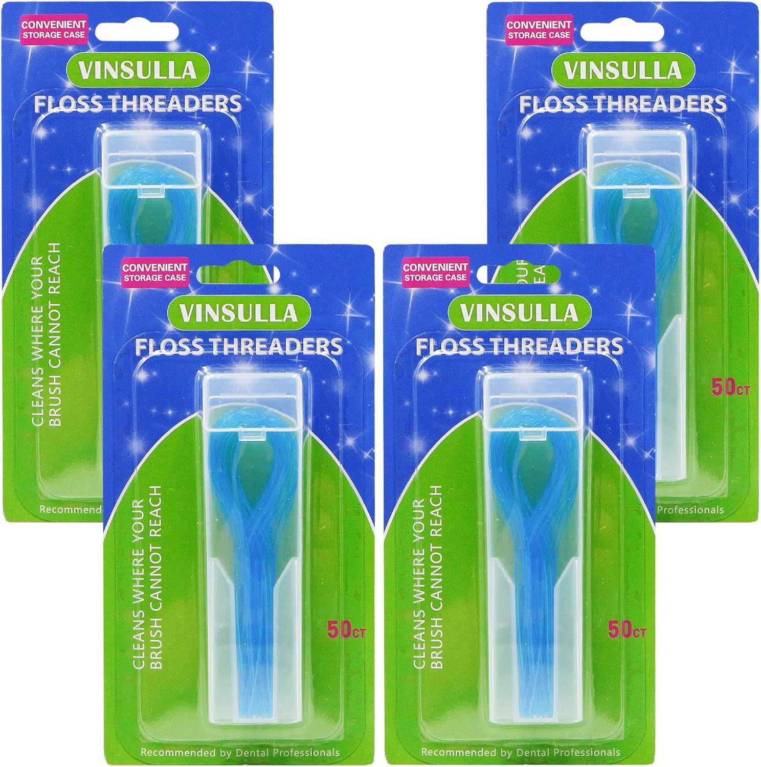 Floss Threaders for Braces, Bridges, and Implants 200 Count