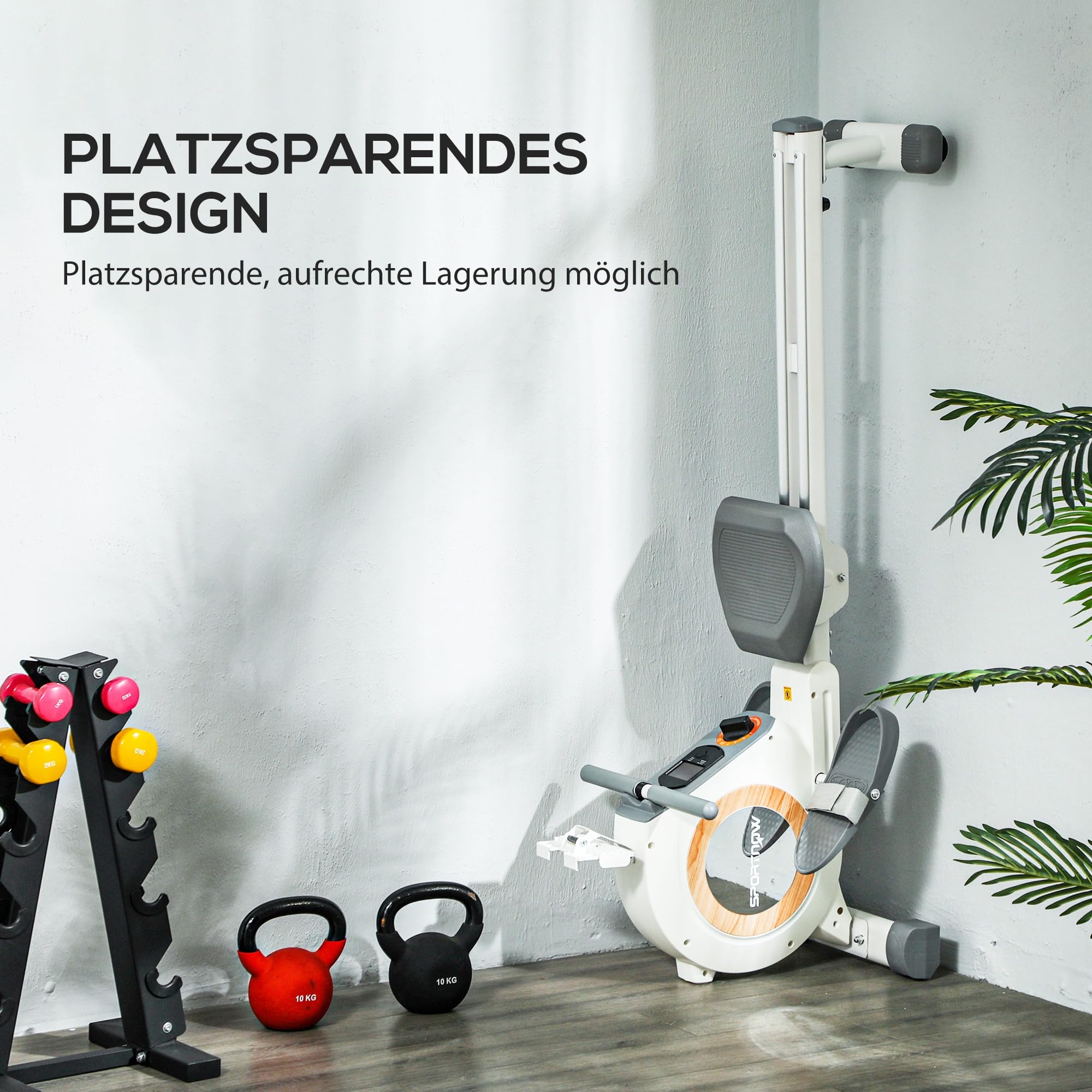 SPORTNOW Rudergerät für Zuhause Leises Magnetisches Rudergerät | 16 Widerstandsstufen, LCD-Monitor, Rudermaschine mit Telefon-/IPAD-Halter, für Cardio-Training, bis 150kg belastbar