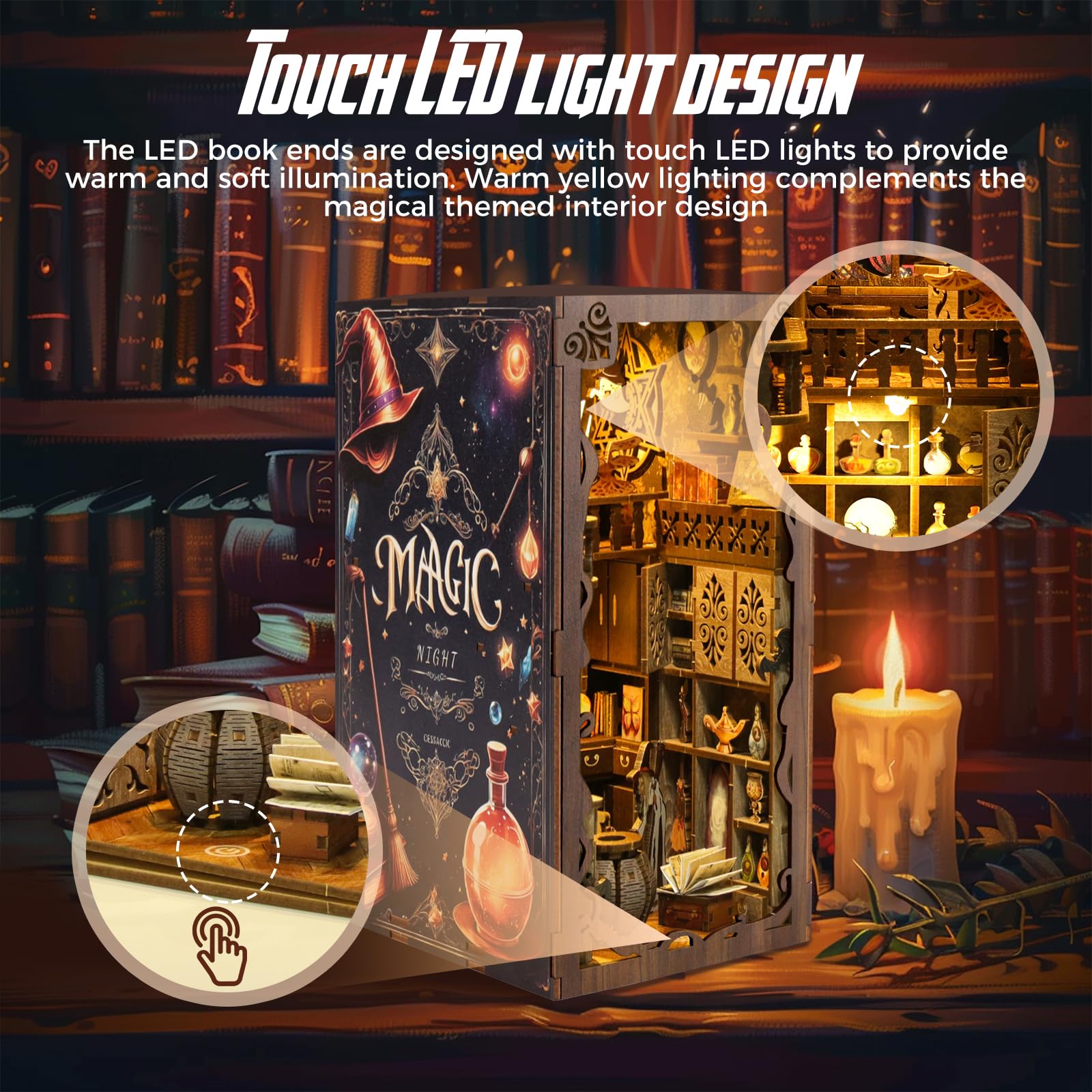 LetCart DIY Book Nook Kit - Wald Der Glühwürmchen Miniatur Haus Zum Selberbauen