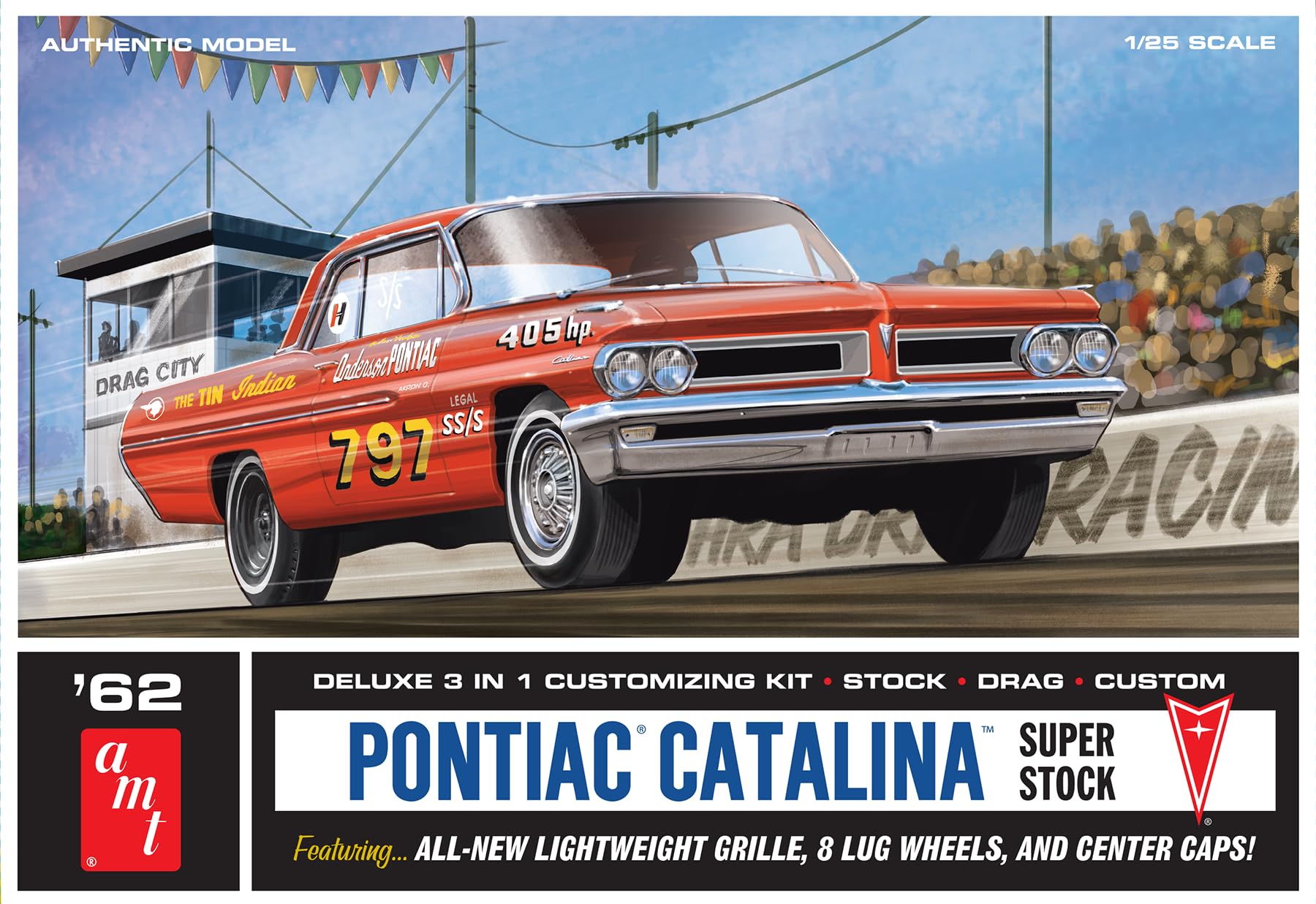 Amazon.com: AMT 1962 Pontiac Catalina Super Stock 1:25 Scale Model