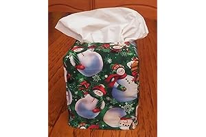 Winter Snowflake Snowman Tissue Box Cover