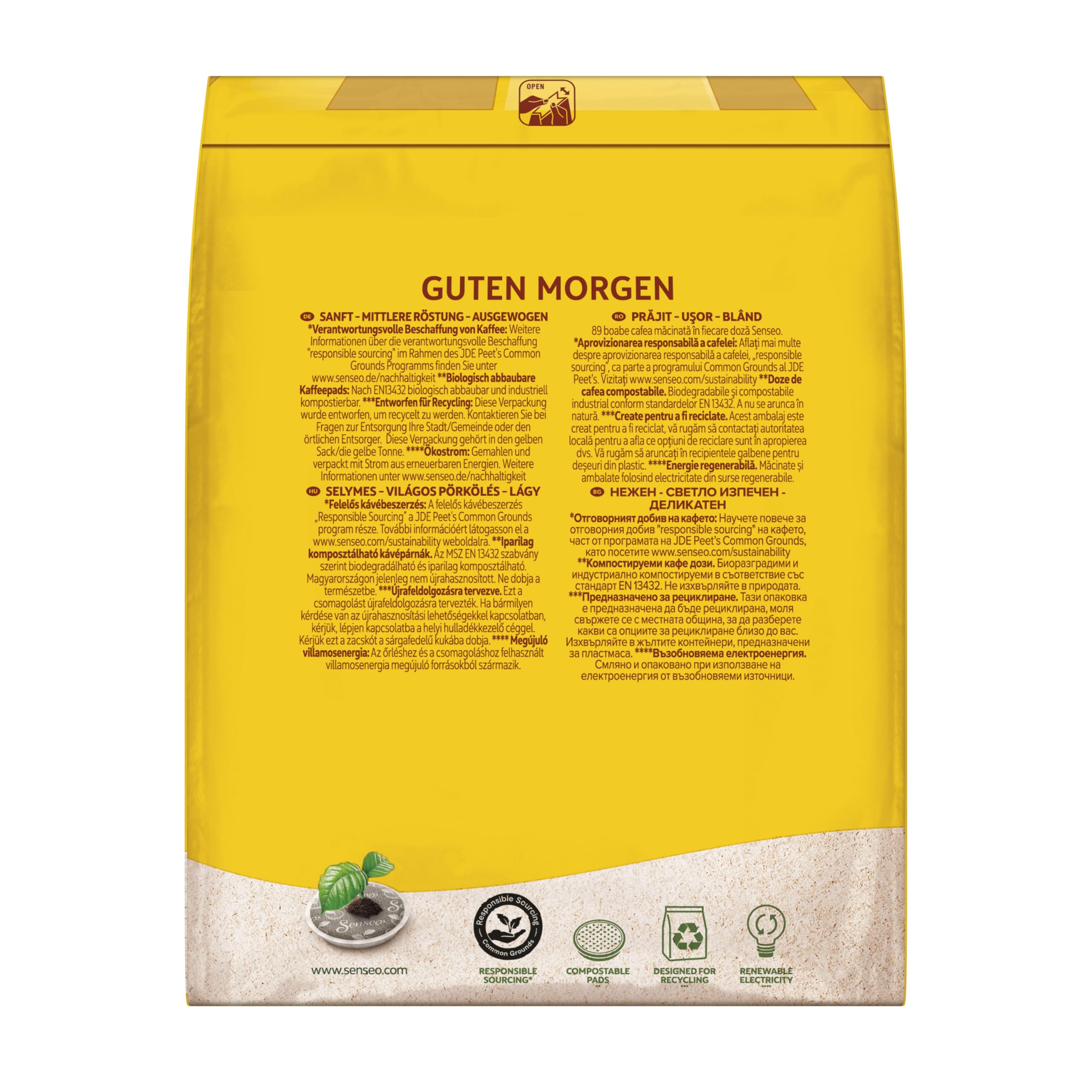 Senseo Pads Guten Morgen XL, Vorratspackung, 5 x 20 Getränke, 100 Kaffeepads