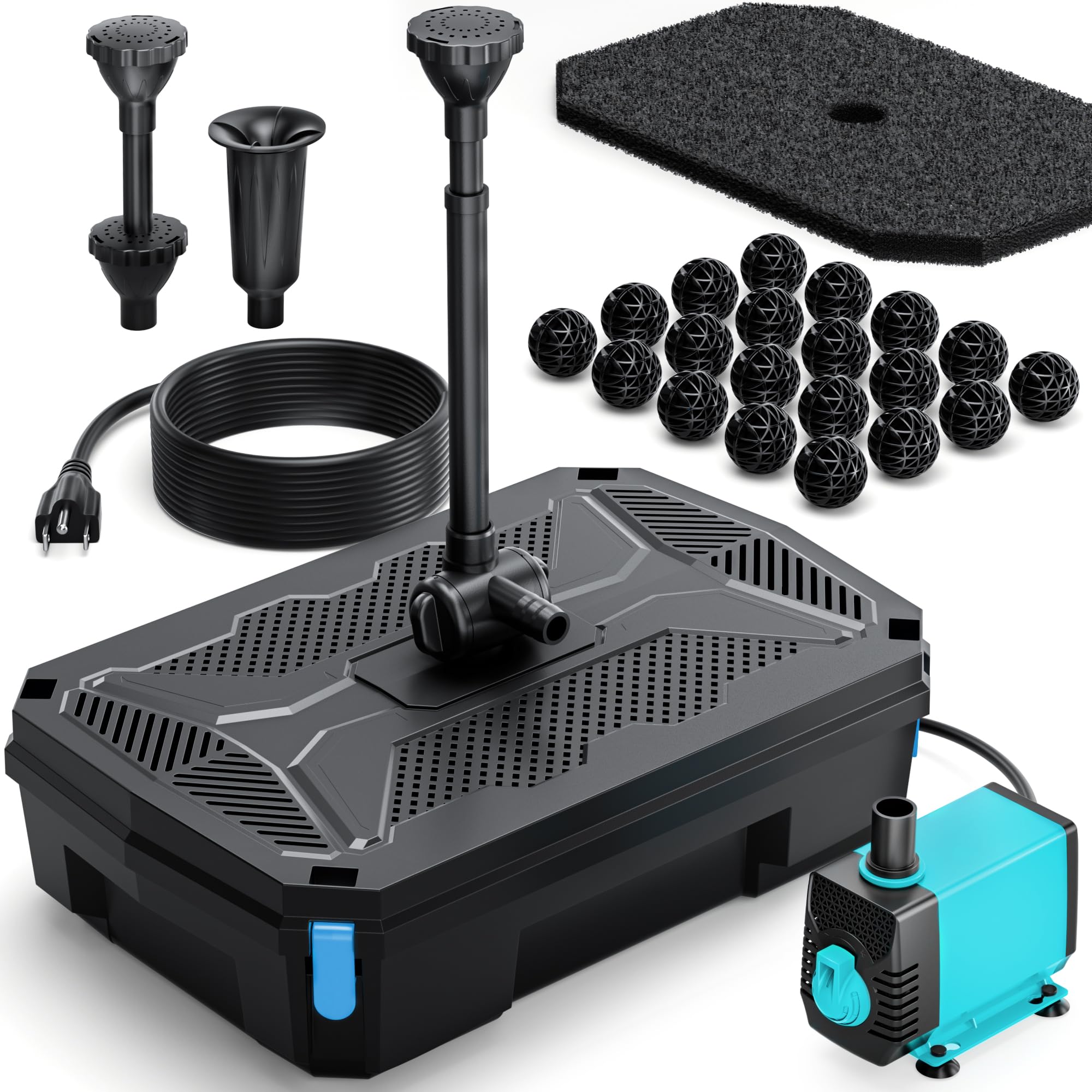 Amazon.com : POPOSOAP Pond Filter Pump Fountain Kits with UV