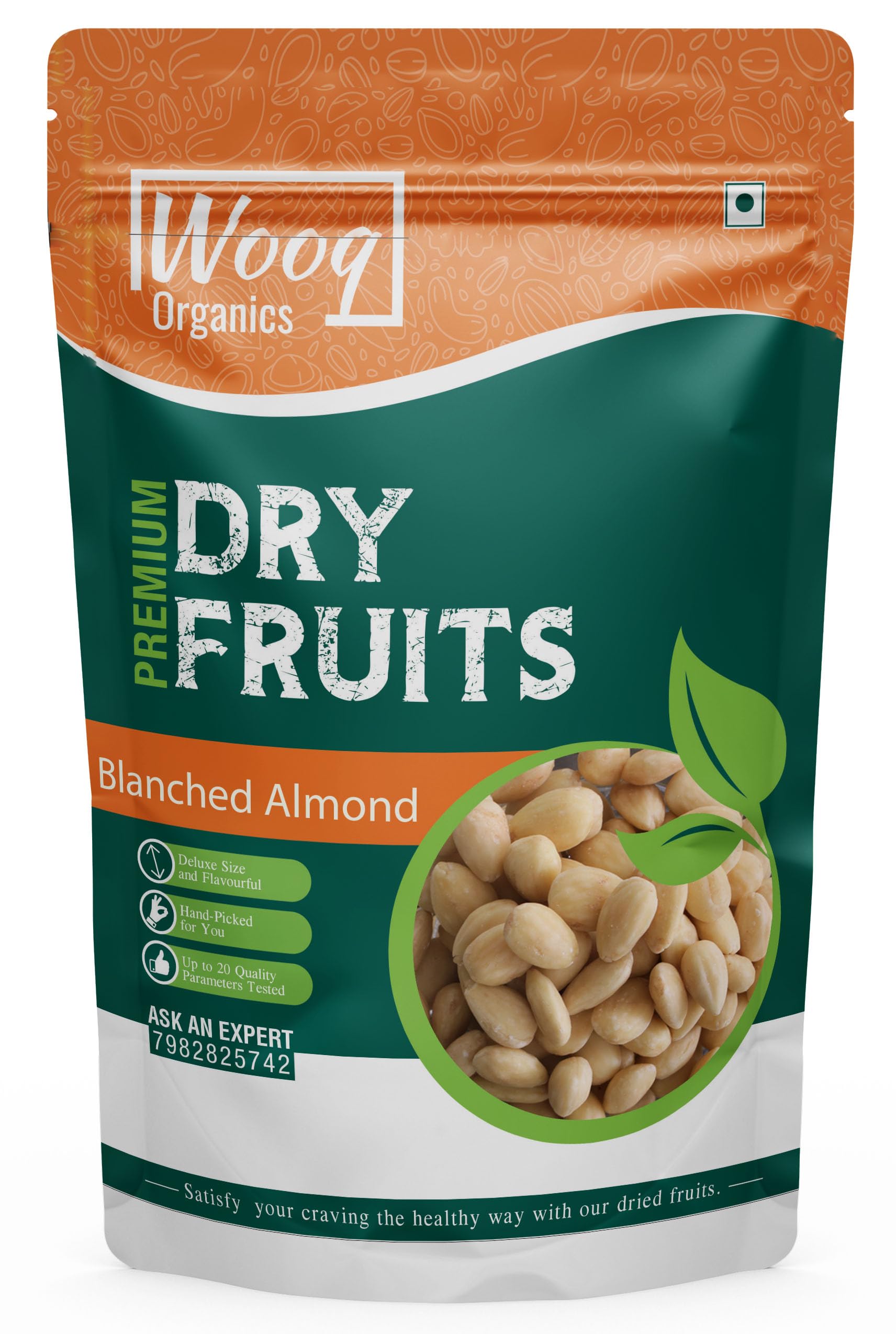 Wooq Organics Vacuum Packed Blanched Almonds 800g (Without Skin) (B0BN1531LK) Amazon Price History, Amazon Price Tracker