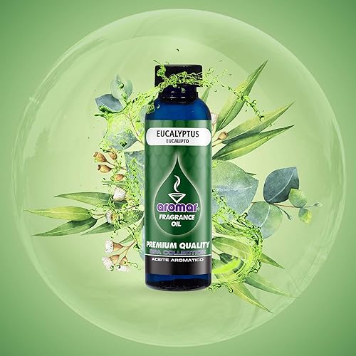 Miniatura 2 de AROMAR Premium Fragrance Oil, Eucalyptus 4oz. Bottles. Long Lasting Aromatic Scent, Fresh and Revitalizing Aromatherapy for Living Room, Bedroom,