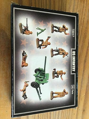 Miniatura 2 de Figuras de Marte 72017-1/72 Infantería de EE. UU. con cañones de 1.063 in 4 piezas WWII, kit de modelo