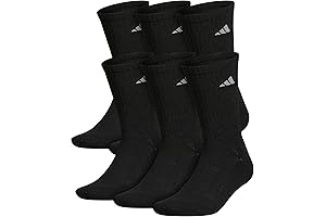 adidas Men's Athletic Cushioned Short Soccer Socks (6 Pairs)