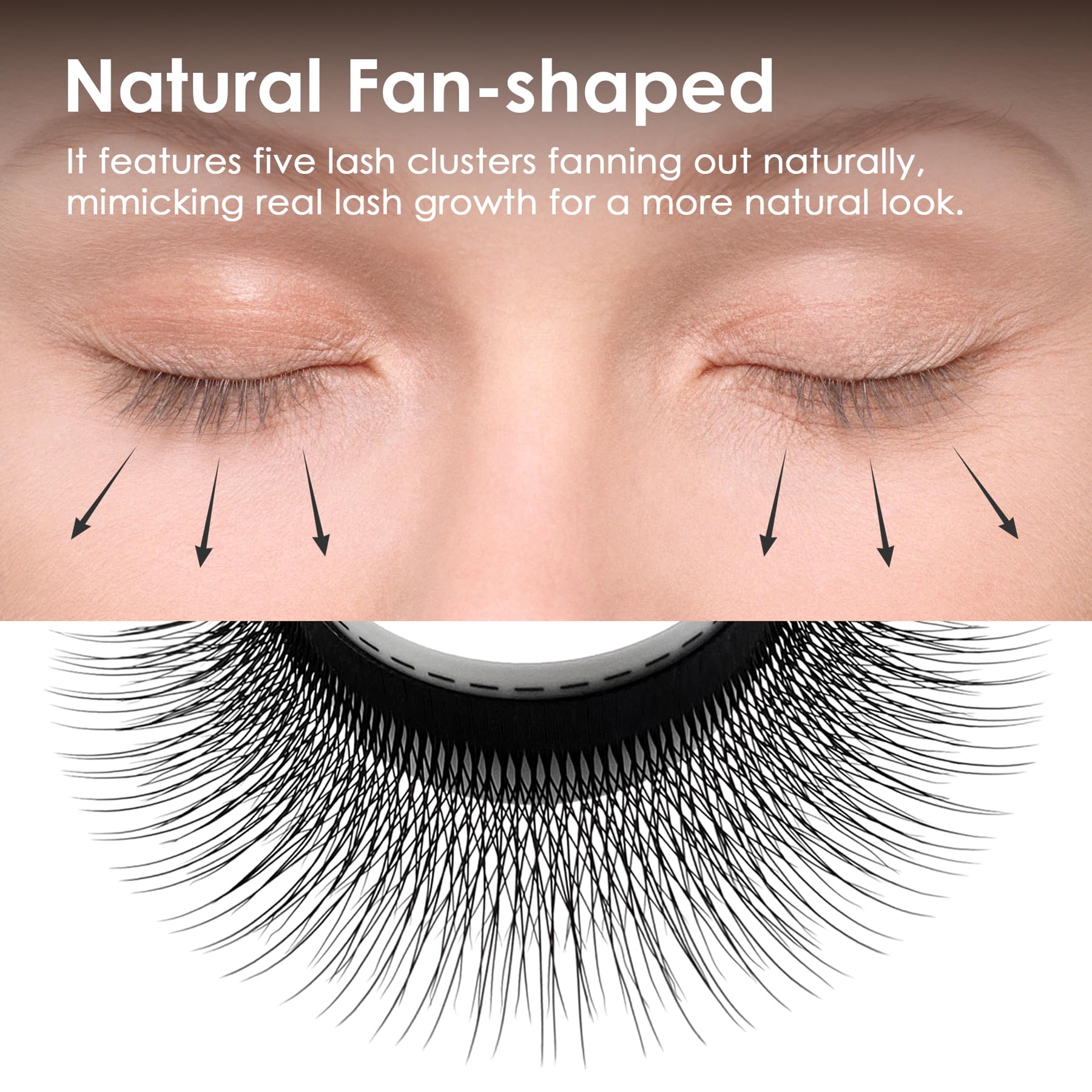 SEEDEW Wispy 5D Lash Extensions, 0.07mm D Curl MIX8-15mm 12 Rows/Tray, Shorter Sides NEW, W Shape - Image 4
