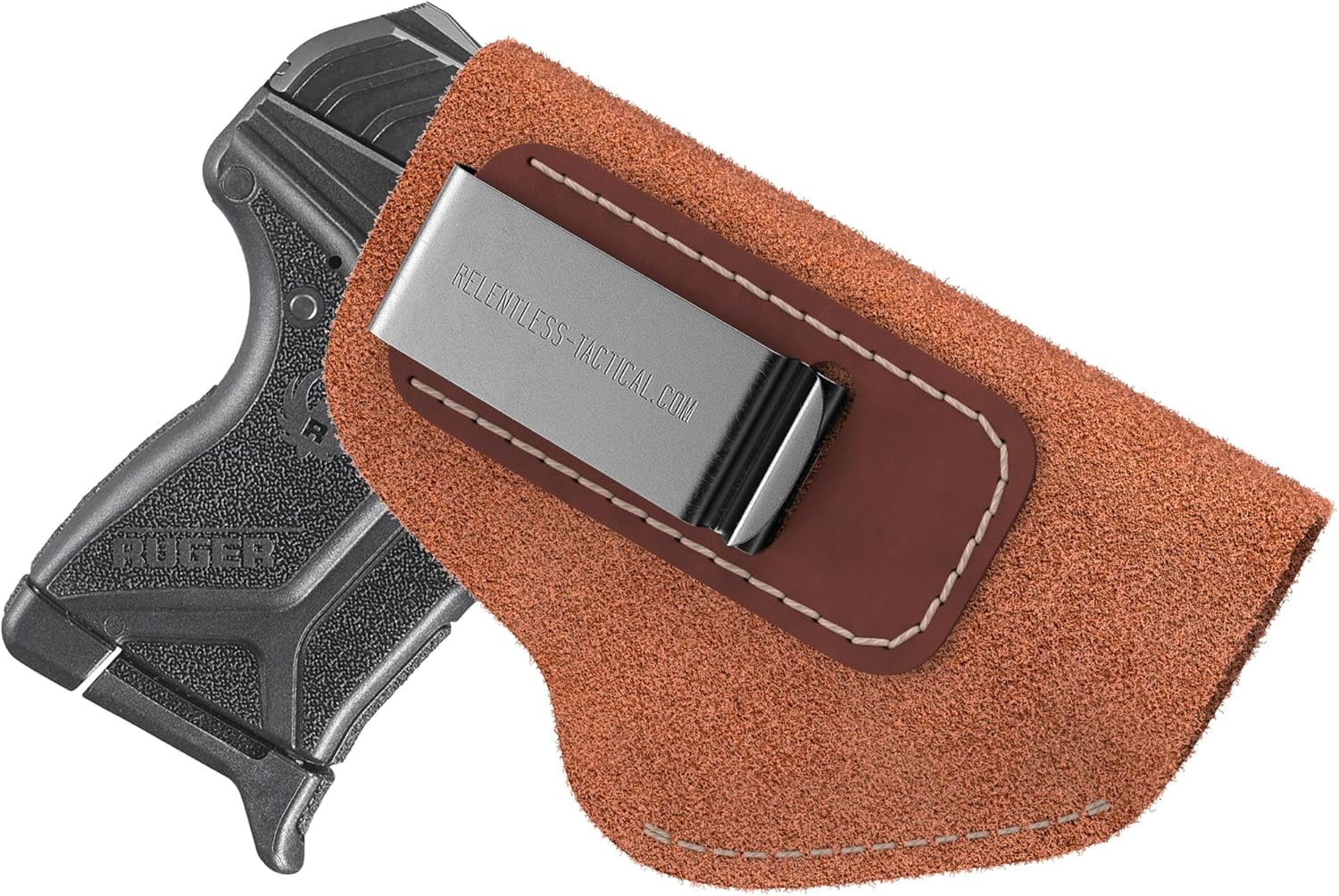 Made in USA - .380 Suede Leather Holster | Fits Sig P238, P290, Ruger LCP, LCP2, Walther PPK, S&W Bodyguard .380 and Most .380's | The Ultimate Suede Leather IWB Holsters | Concealed Carry IWB Holster