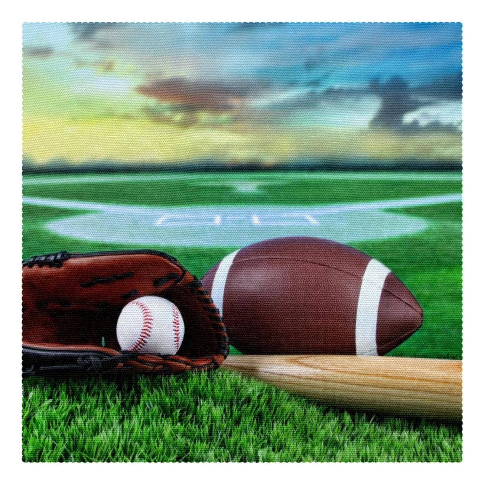 Set de table de football américain lot de 4 napperons de repas lavables 30 cm
