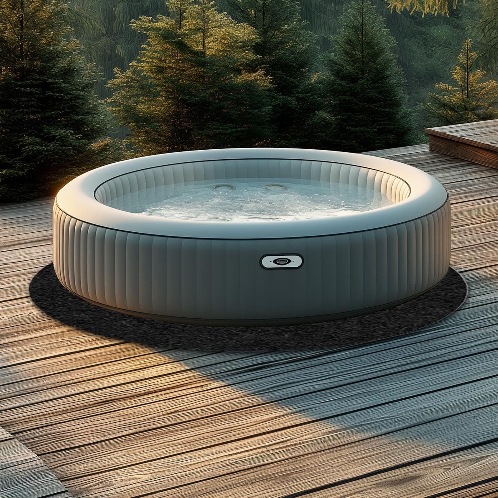 Tappetino Sotto Rivestimento Piscina Tappetino Da Nuoto Per Pavimento | Tappeto Rotondo Resistente Per Rivestimento Piscina Per e Decking, Previene le Forature, Fondo per Ambienti Esterni, Giardin