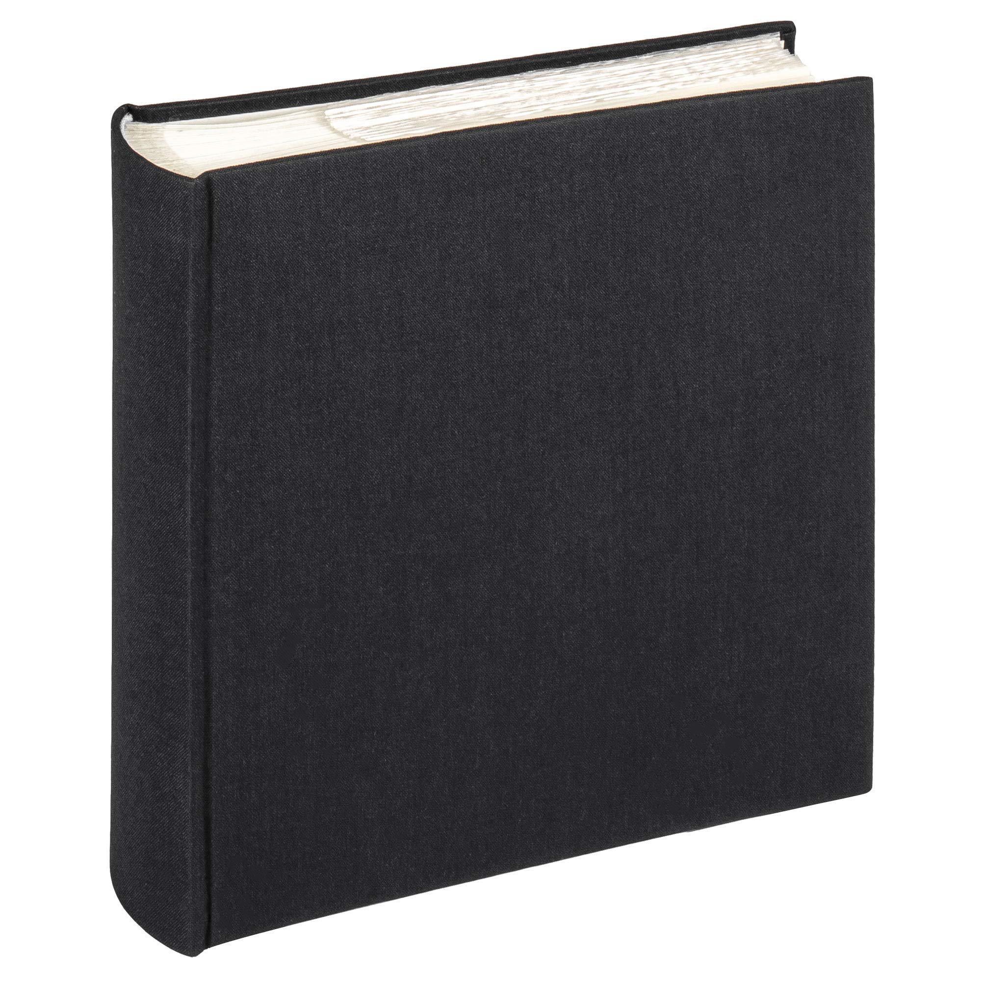 walther design Fotoalbum schwarz 200 Fotos 10 x 15 cm Memo-Einsteckalbum Leinen, Cloth ME-510-B