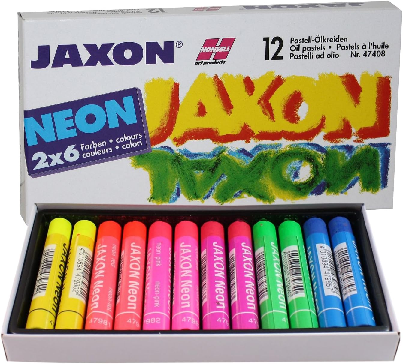 HonsellJaxon 47408 Neon Pastel Oil Pastels Pack of 12