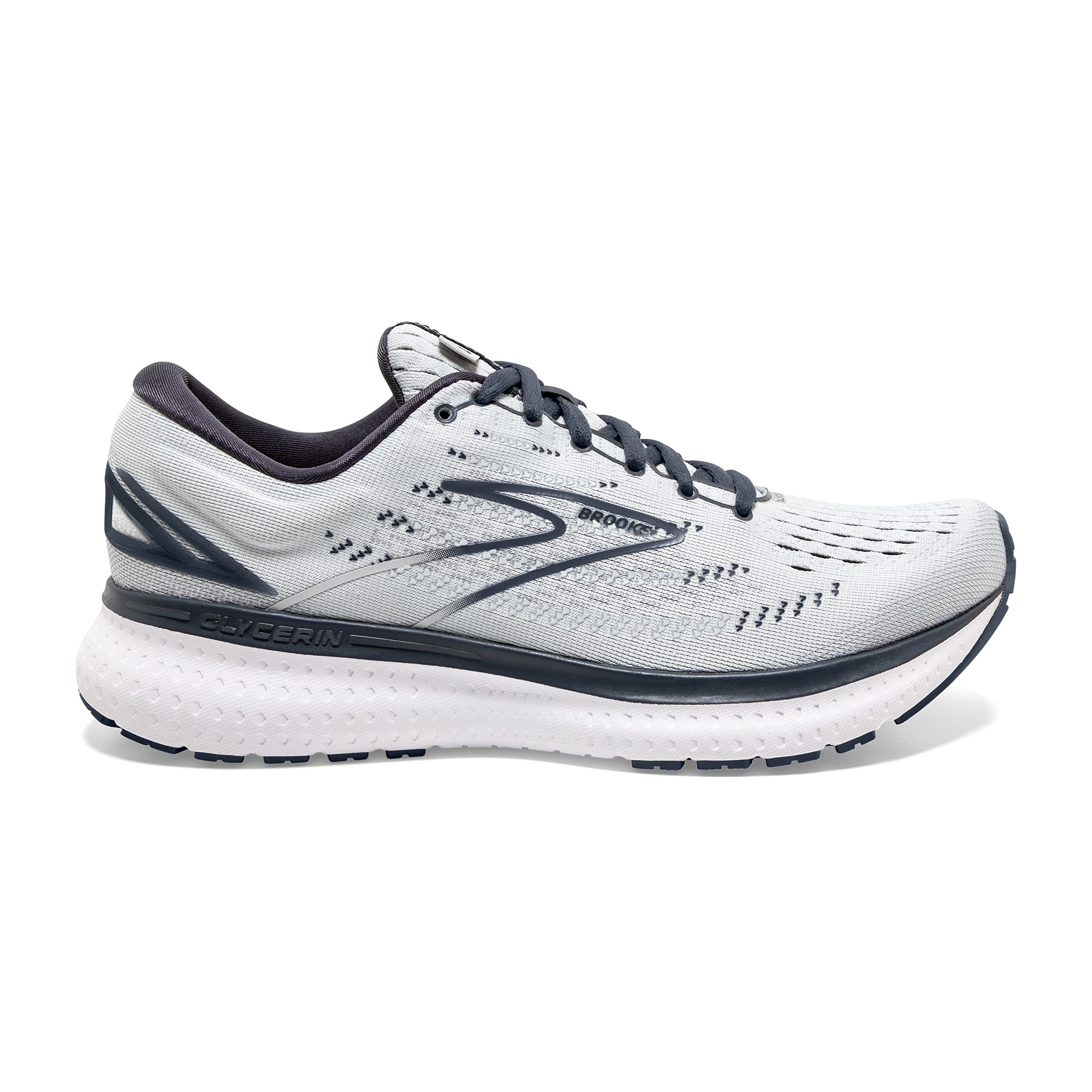 Brooks Women's Glycerin 19 Neutral Running Shoe - Grey/Ombre/White - 6 Narrow