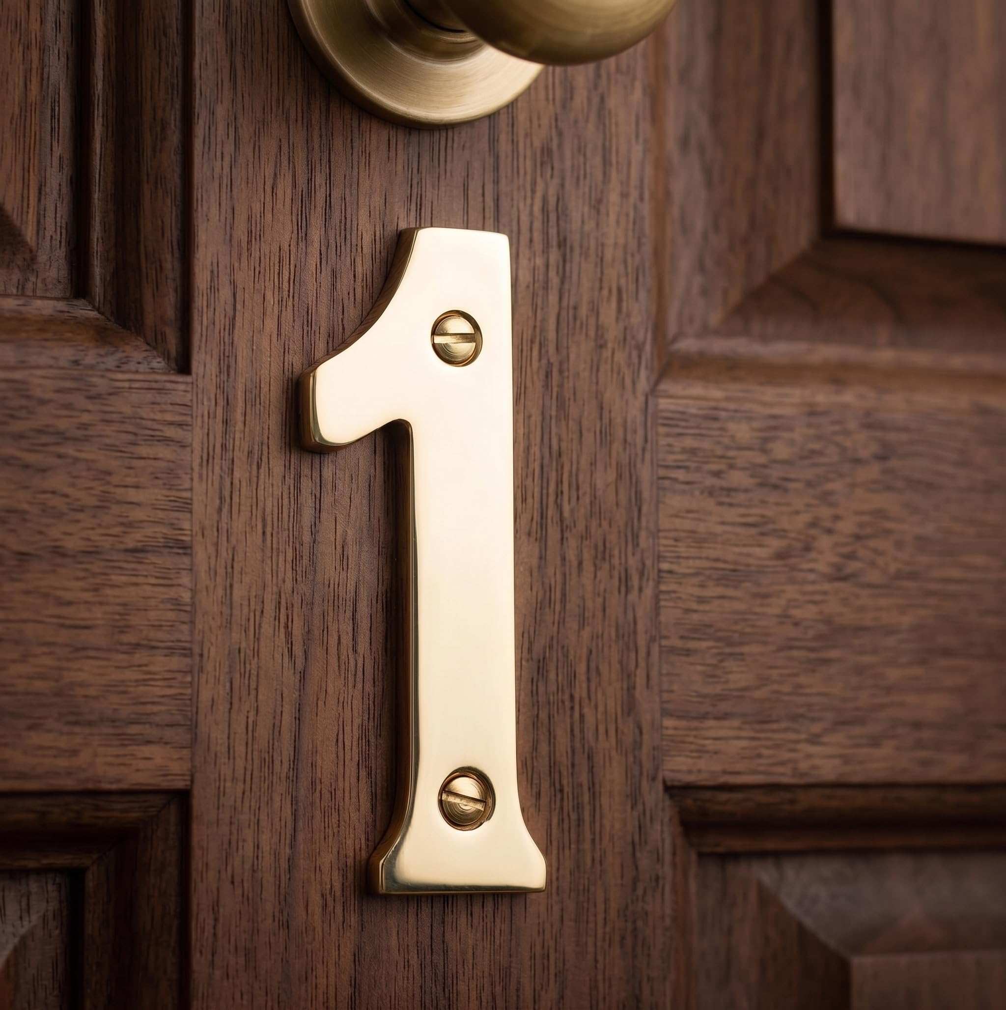eSplanade 4" Brass House Hotel Door Number 0-9 (1 (one)