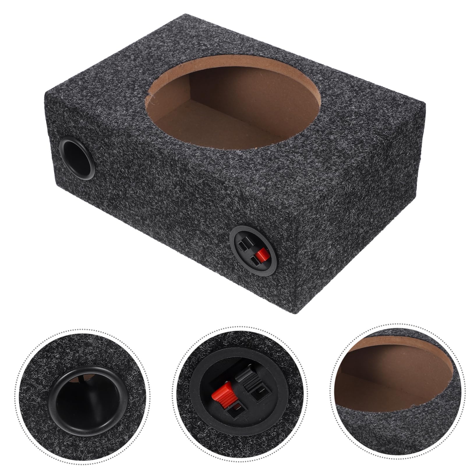 Gabinete Acústico para Subwoofer De Coche 8 Pulgadas, Caja De Altavoz Vacía De Madera, Diseño Resistente y Práctico, Instalación DIY, Mejora Audio para Vehículo y Camión