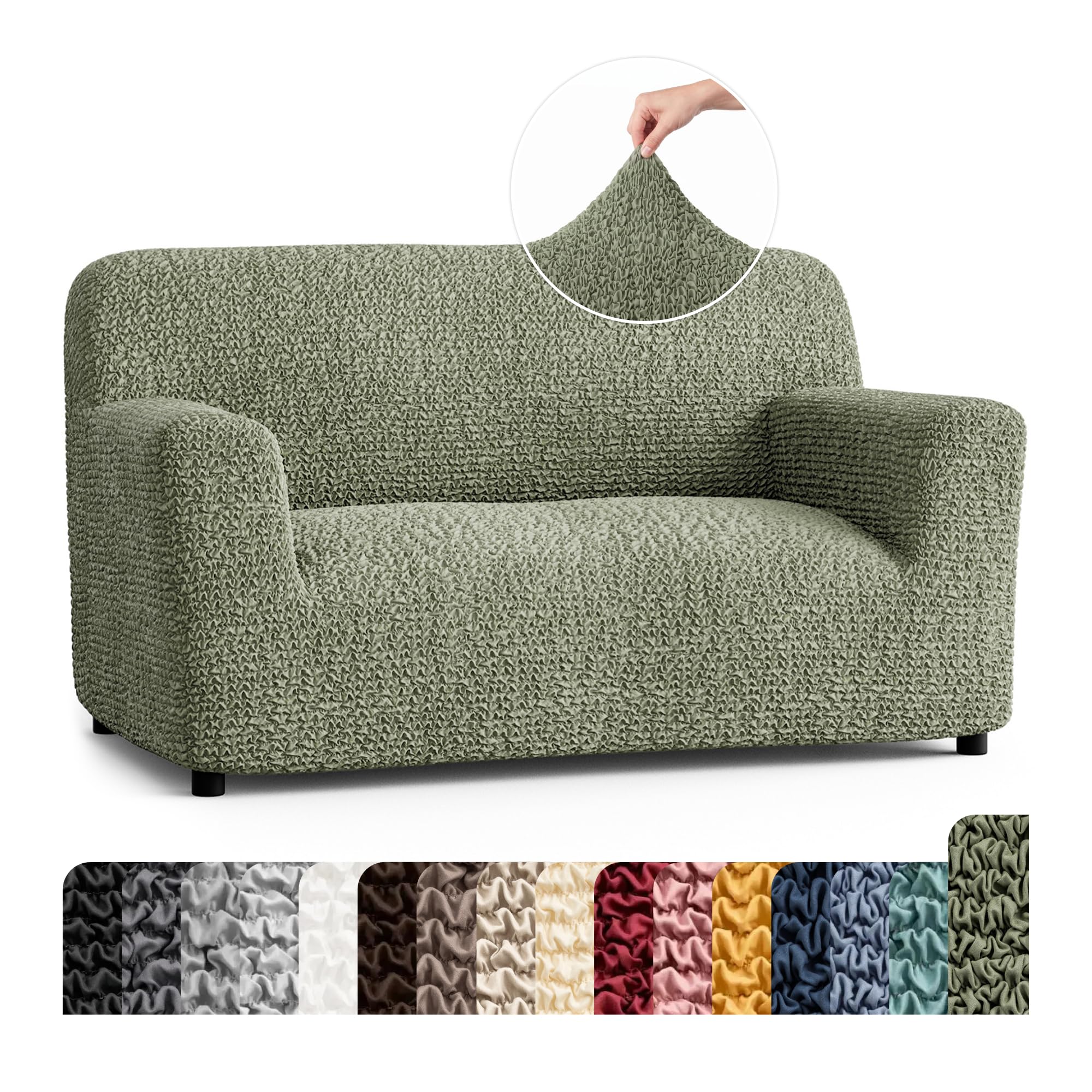 PAULATO Premium Stretch Couch Covers for Sofa - Sofa Chair Cover Washable, Dogs & Pets Friendly