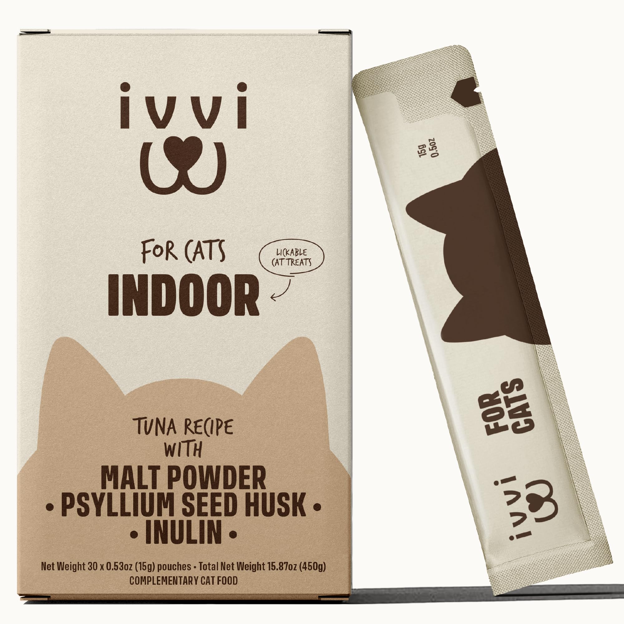 ivvi Indoor Hairball Support Cat Treat