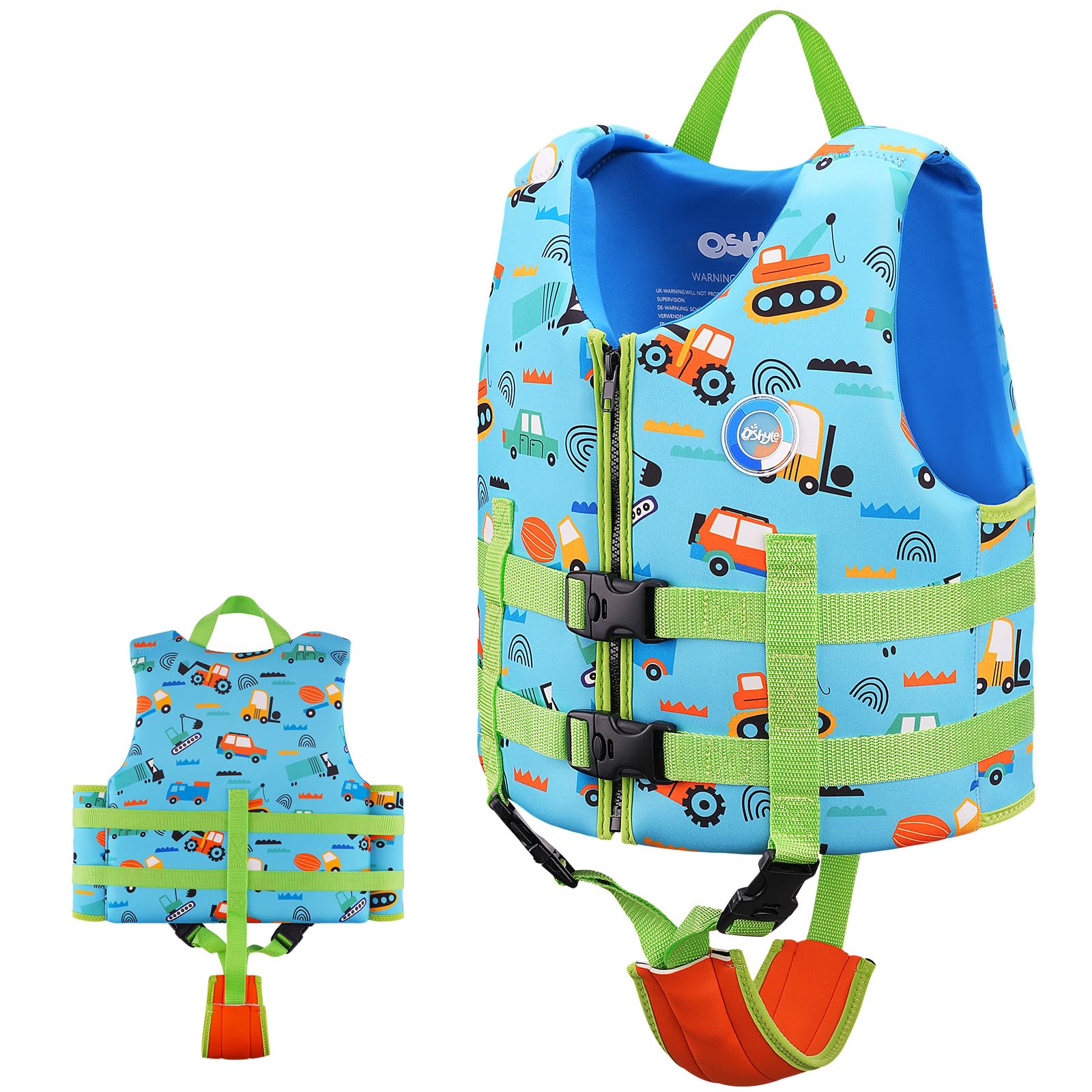 OSHYLE Premium Neoprene Swim Vest for Kids - with Adjustable Safety Straps Age 1-9,Ideal Buoyancy Swim Aid for Boys, Girls, and Toddlers
