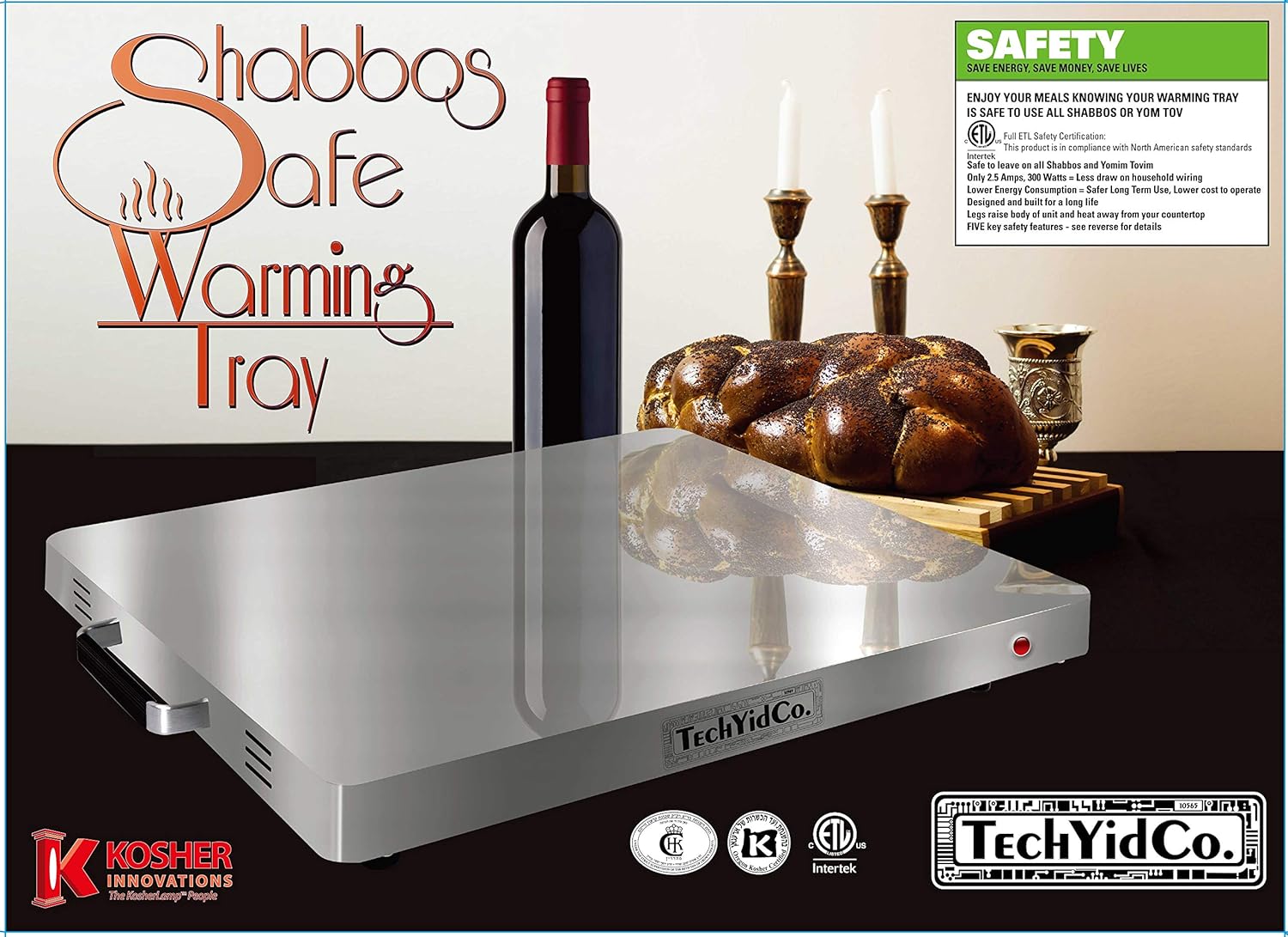 TechYidCo. Shabbos Safe Warming Tray