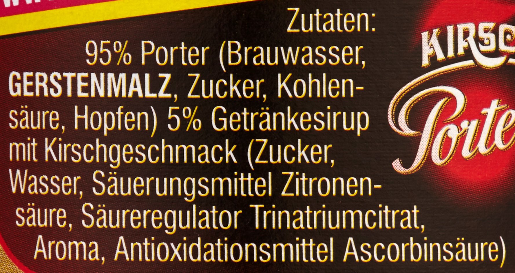 Lausitzer Kirsch-Porter Biermischgetränk MEHRWEG (20 x 0.5 l)