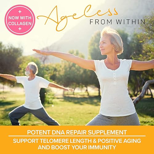 Miniatura 2 de Suplementos para telómeros con potente extracto de raíz de astrágalo y colágeno | Apoyo inmunológico superior, antienvejecimiento, reparación del