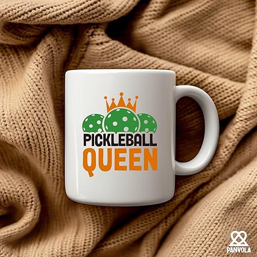 Miniatura 5 de Pickleball Queen Pickleball Regalos para mujeres, taza de cerámica para amantes del pickleball para jugadores de pelota, taza de café de 11 onzas,