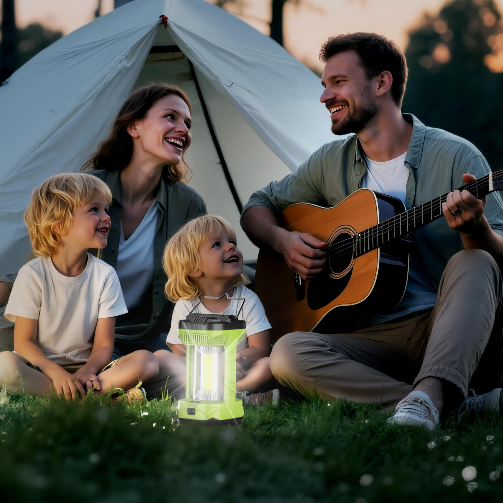 AlpsWolf Linterna de camping recargable, 4000 lm, linternas LED para cortes de energía, linterna portátil súper brillante de 4600 mAh y luces para emergencias, huracán, camping