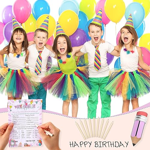 Miniatura 6 de Who Knows The Birthday Girl Best, juego de 50 tarjetas de juego de actividades para fiesta de cumpleaños, tarjeta de juego temática de chispas rosas