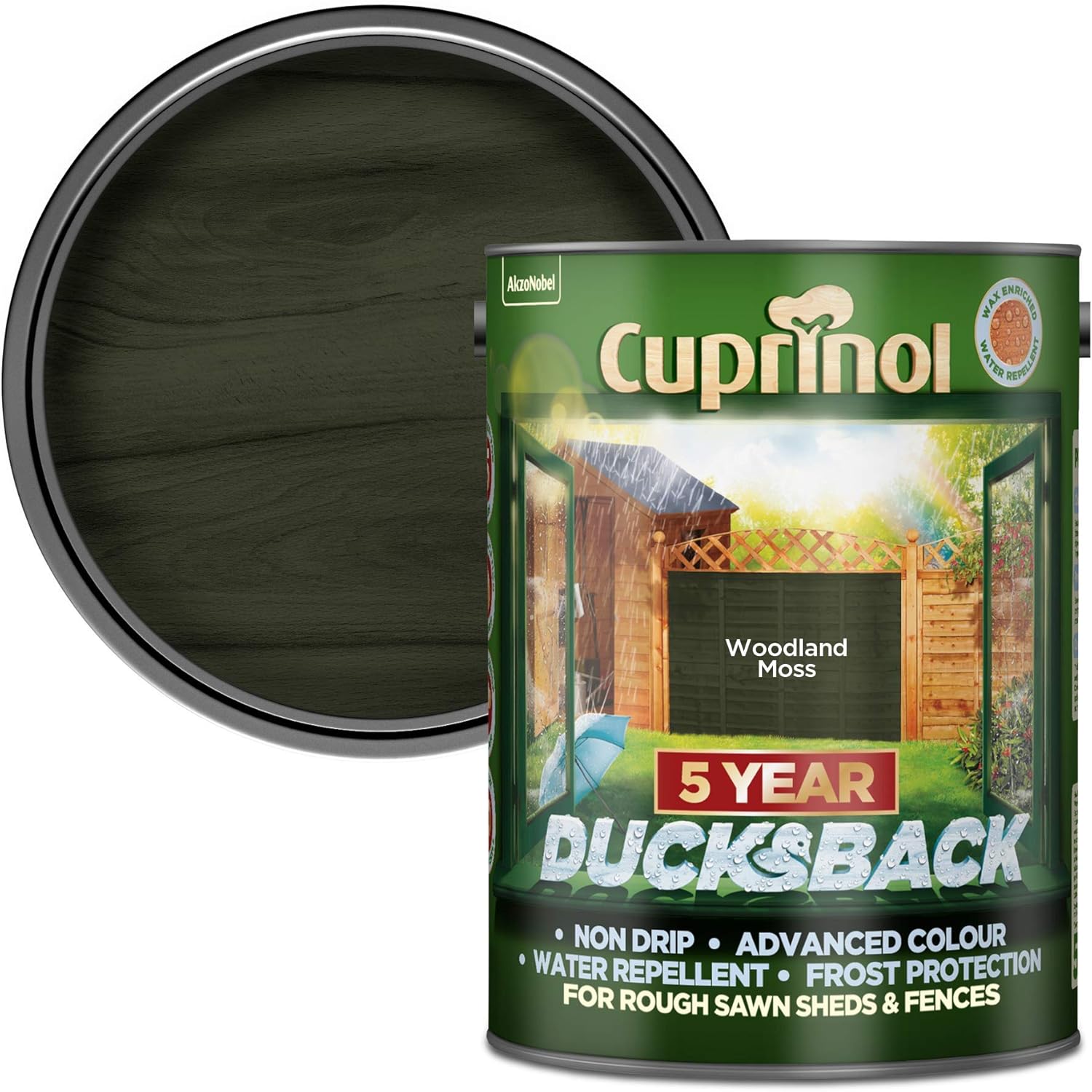 Cuprinol Ducksback 5 Year Waterproof For Sheds And Fences Woodland Moss 5 L Amazon Co Uk Diy Tools Cuprinol Ducksback 5 Year Waterproof For Sheds And Fences Woodland Moss 5 L Amazon Co Uk Diy Tools