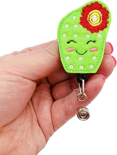 Miniatura 2 de Cactus Badge Reels Retractable, You Choose The Clip Type, Summer Badge Holder