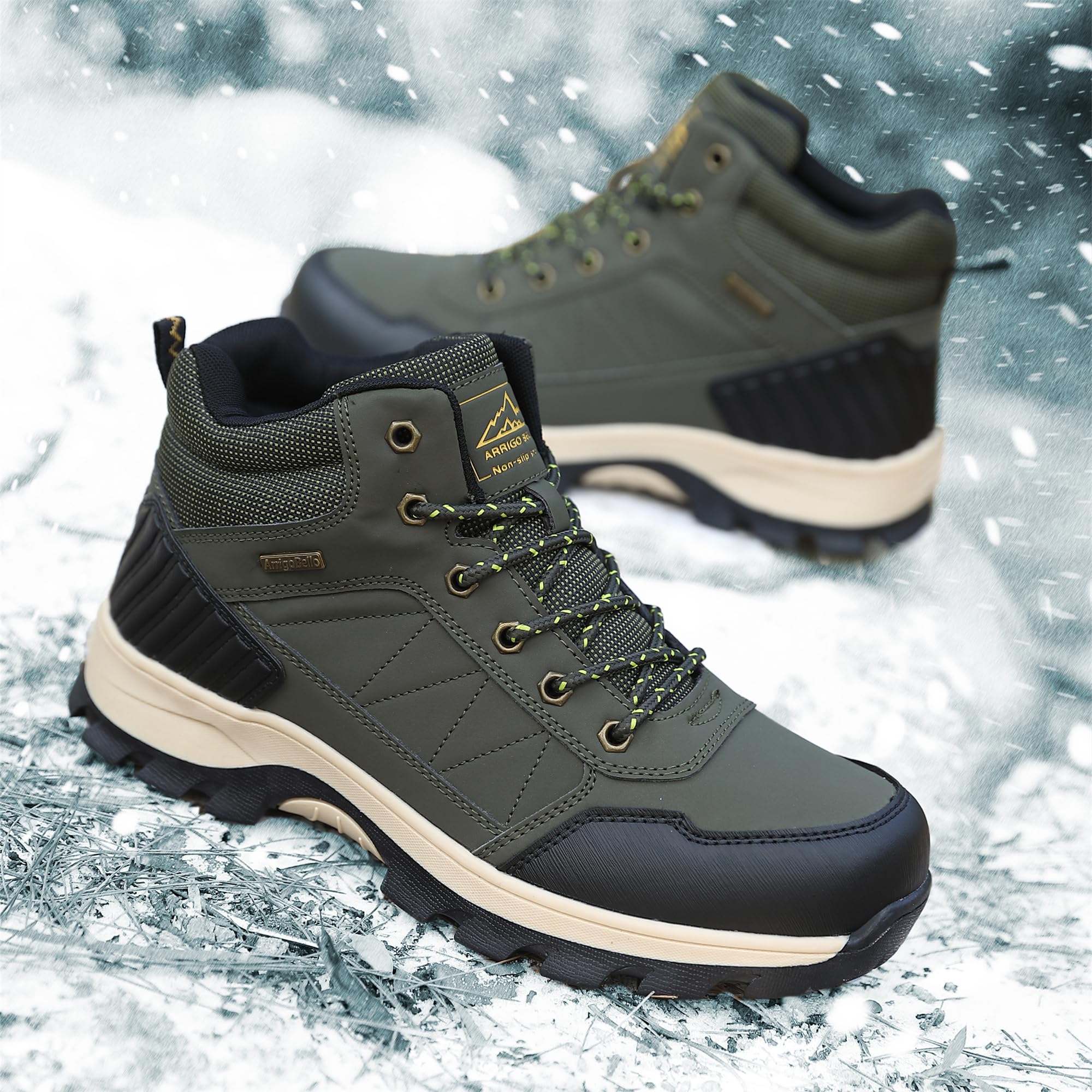 ARRIGO BELLO Botas Hombre Invierno Botines Montaña Cálido Antideslizante Trekking Nieve Zapatos Talla 41-46