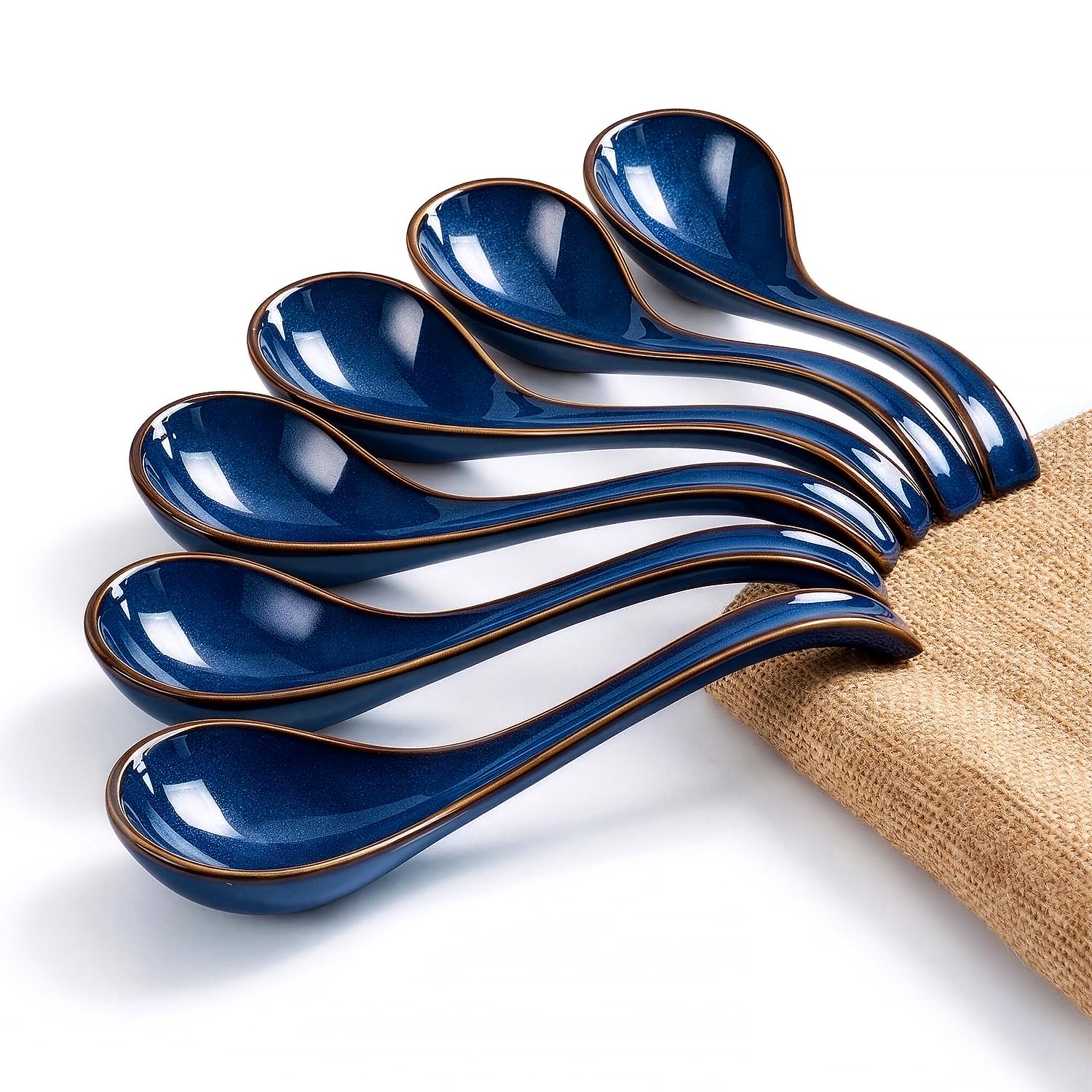 Asian Ceramic Soup Spoon (V91)