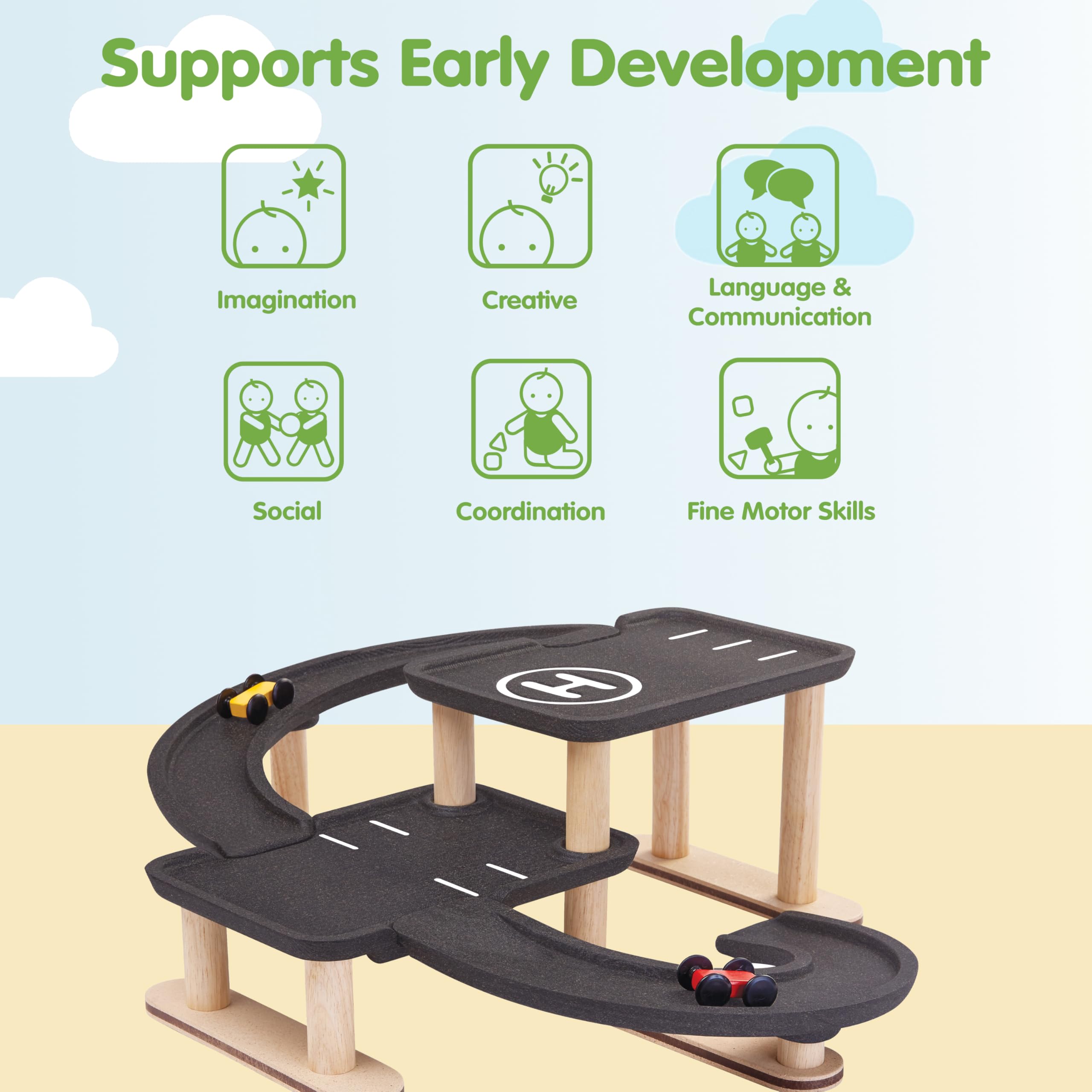 PlanToys Running and Play Parking (6270), Black