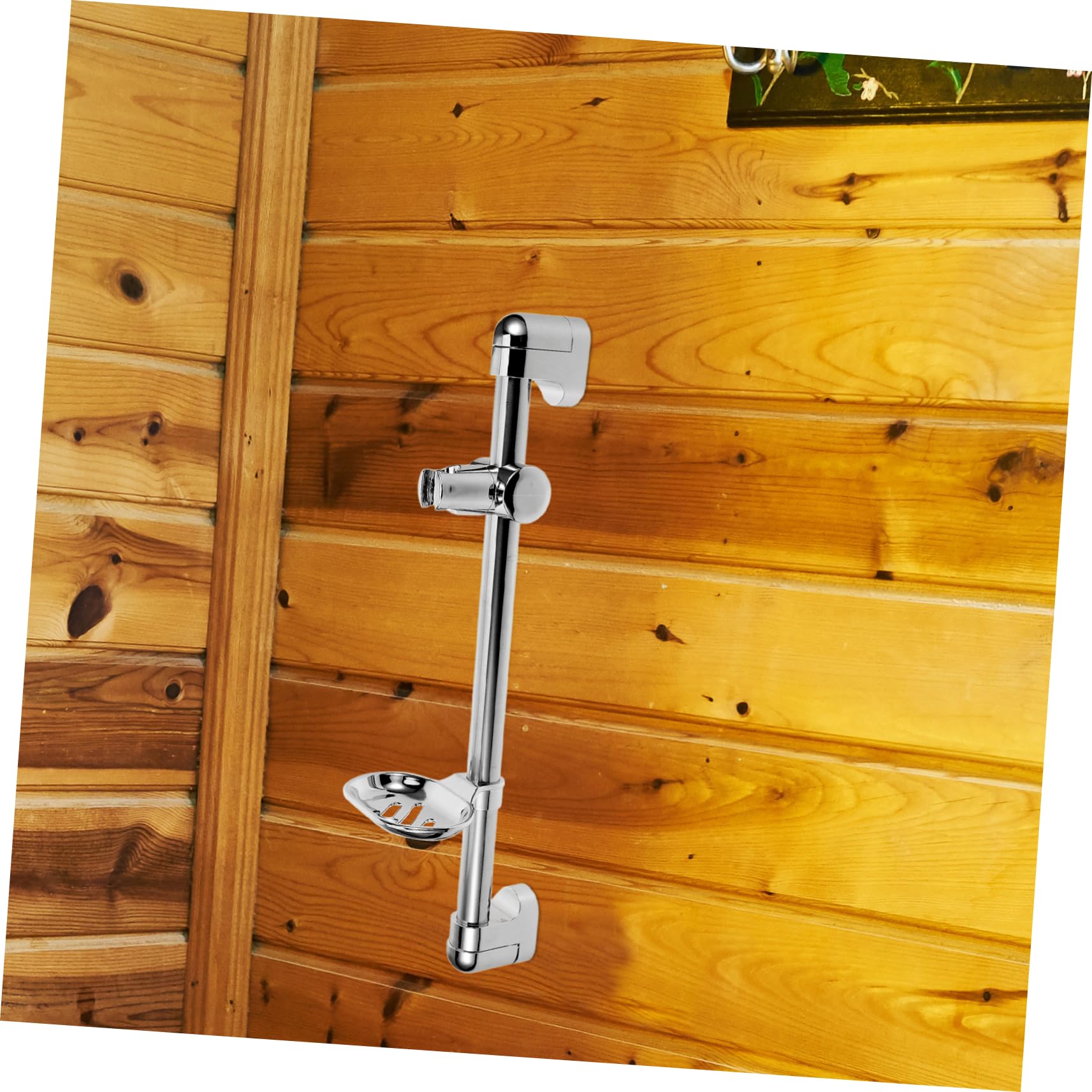 jojofuny 4piezas Soporte De Ducha Ajustable Inoxidable Con Plato Para Jabón Barra Deslizante Para Baño y Ducha Instalación y Regulable