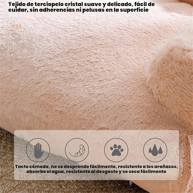 Foto 4 de 8 de Calming Pet Sofa,Calming Dog Bed Fluffy Plush Pet Sofa, Dog Bed for Small Medium Large Dogs