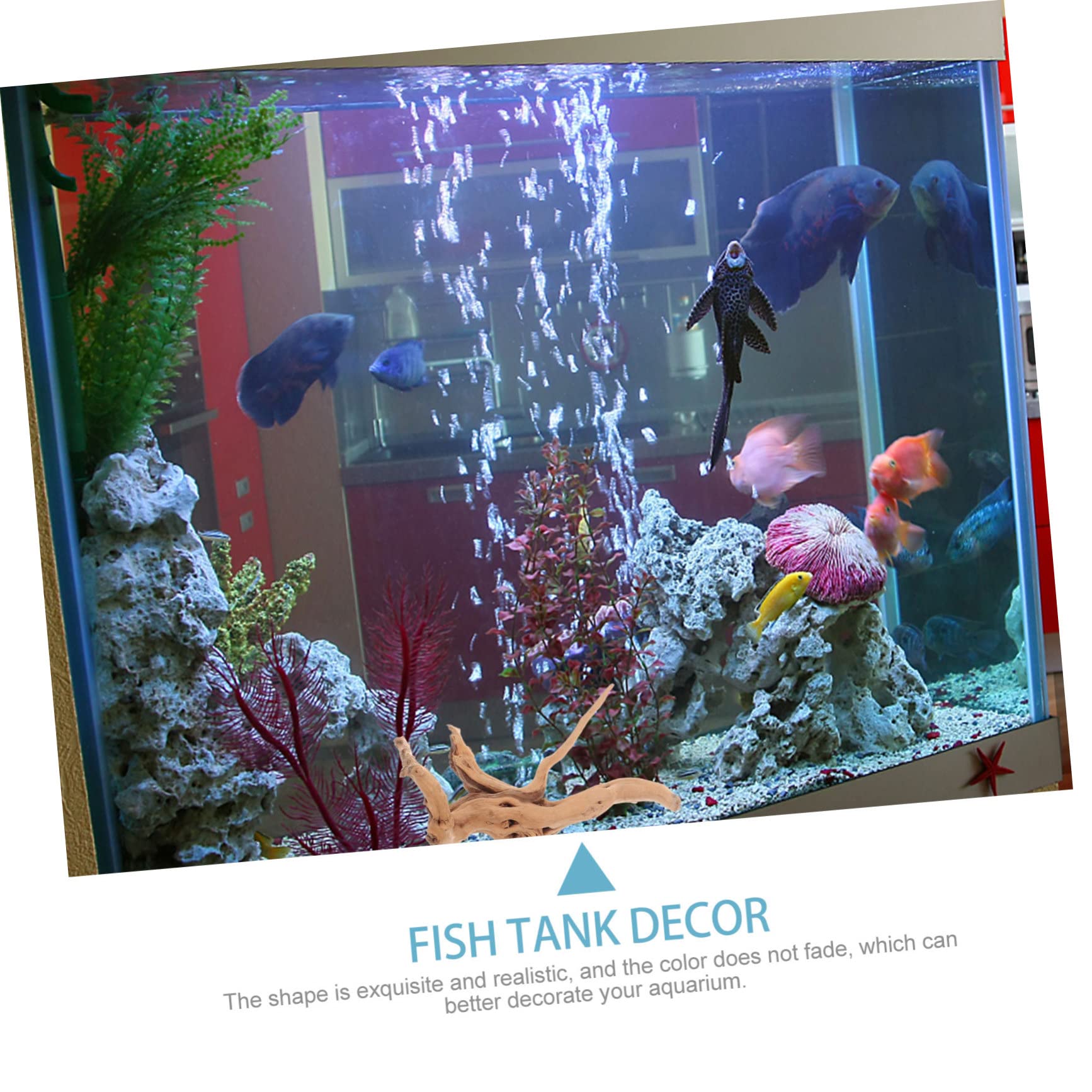 BESPORTBLE Fácil de Usar de Madera Flotante para Acuario 3 Piezas Forma Realista Varios Estilos Adecuado para Ambientación de Peceras y Paisajismo Natural