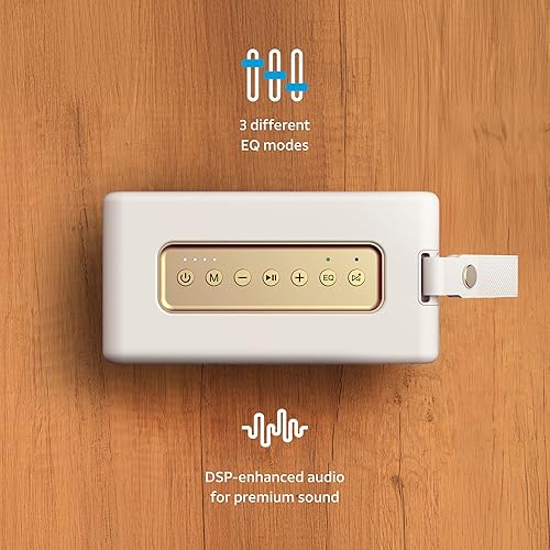 Miniatura 3 de AT&T Essentials - Altavoz Bluetooth retro de 40 W, IPX6 impermeable, Bluetooth 5.3, modos de luz LED, control de graves y agudos, batería de 12