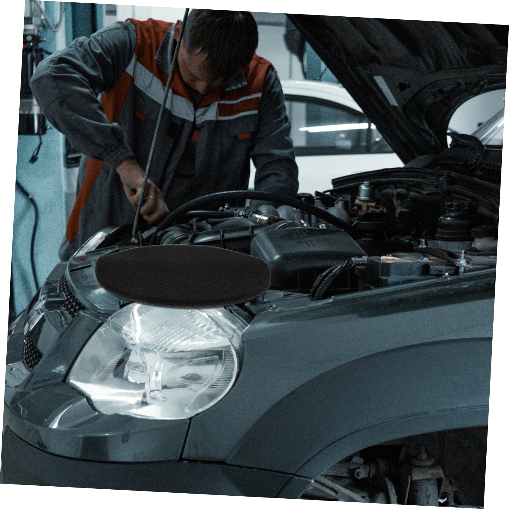 Cabilock Tapis Rond Anti-Éclaboussures pour Vidange D'Huile 15.75In Mat en Éponge pour Réparation Mécanique Entretien Auto Propre Et Polyvalent