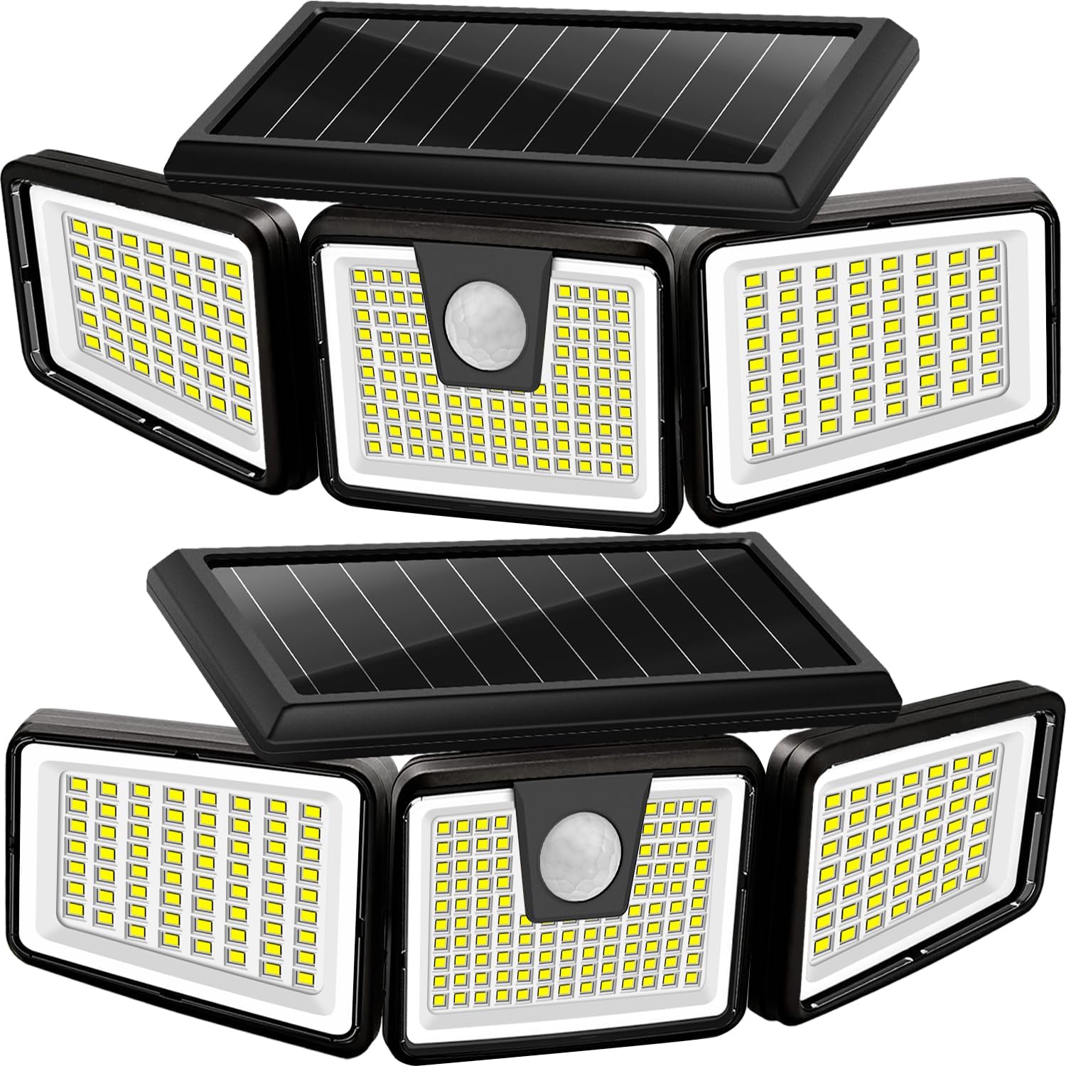 AmeriTop Solar Lights Outdoor, 2 Pack 233 LED High Brightness Cordless