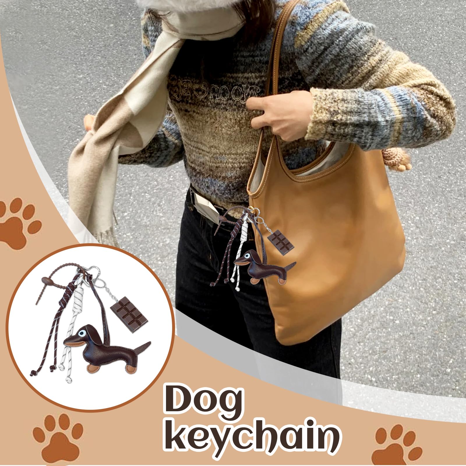 Porte-clés Collector De Poils D'animaux En Cuir - Médaillon Souvenir Pour Sac à Dos Ou Sac à Main, Cadeau émotionnel Pour Propriétaire De Chien