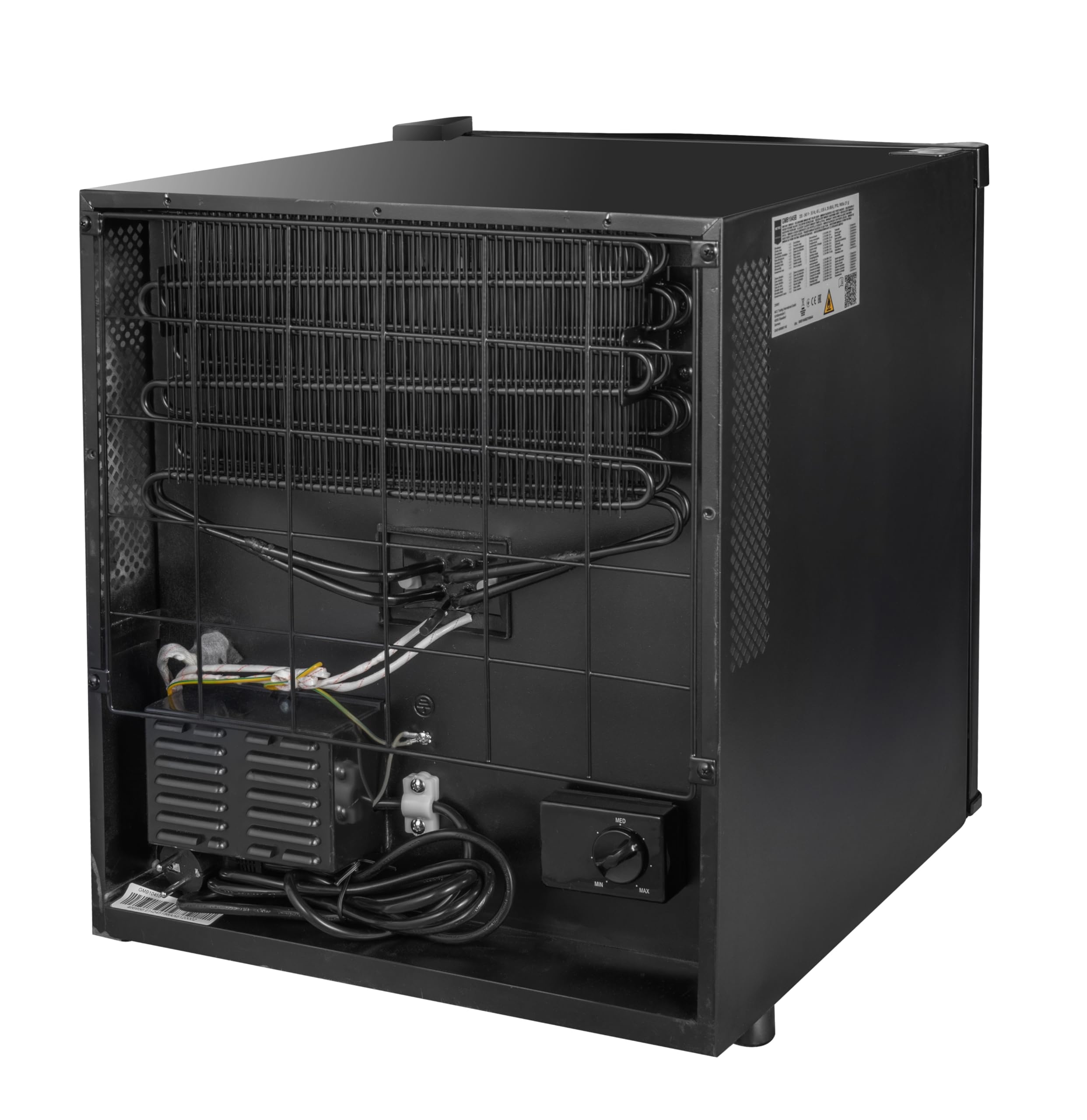 METRO Professional Minibar GMB1045B 43 x 48.7 x 52 cm 45 L Thermostat Mécanique 2 Étagères Éclairage Intérieur LED Noir