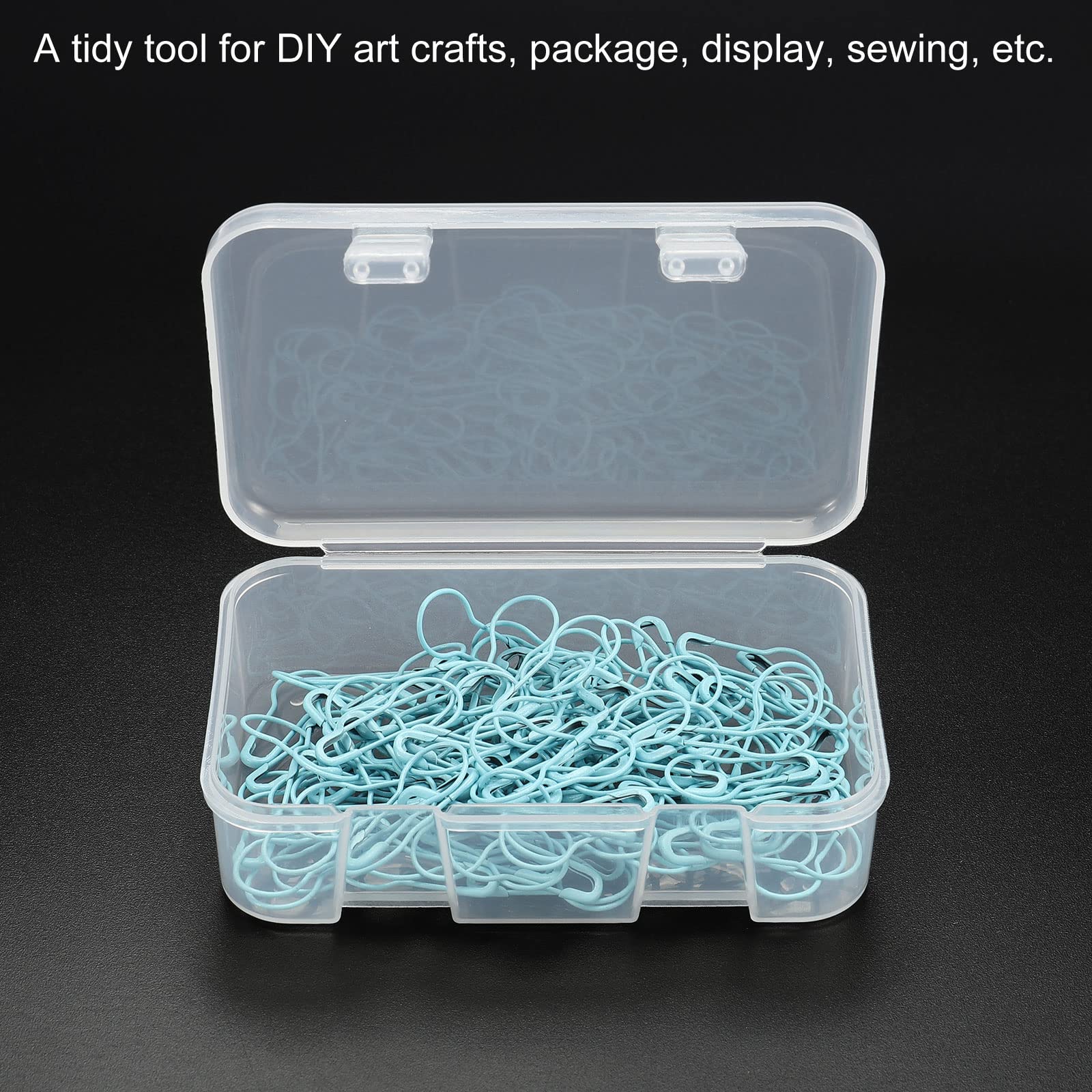 HUPYOMLER Confezione da 32 contenitori in plastica trasparente per perline con coperchio incernierato per piccoli oggetti, diamanti, perline (5,6 x 5,6 x 2,2 cm