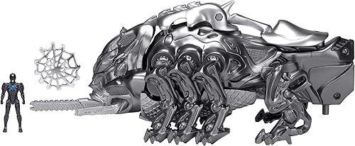Power Rangers Movie Mastodon Battle Zord con figura de Ranger Negro – Juguetes de acción Megazord – Catapulta funcional – Black Ranger encaja en el