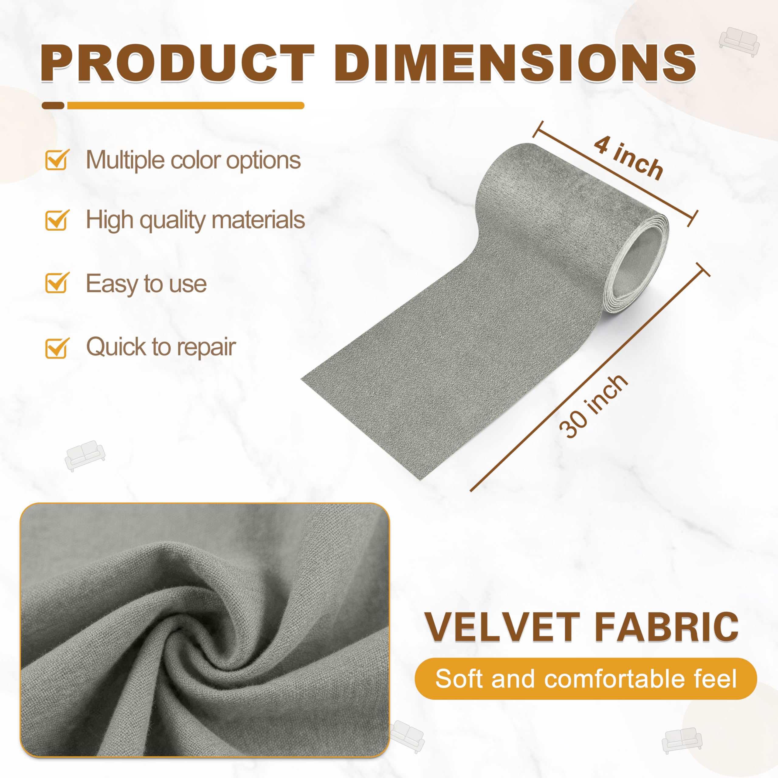 Azobur Parche de reparación rectangular de terciopelo, parche de tela de franela autoadhesivo, multicolor, parche de microfibra, se puede utilizar para parchear sofás, asientos de coche, bolsos,
