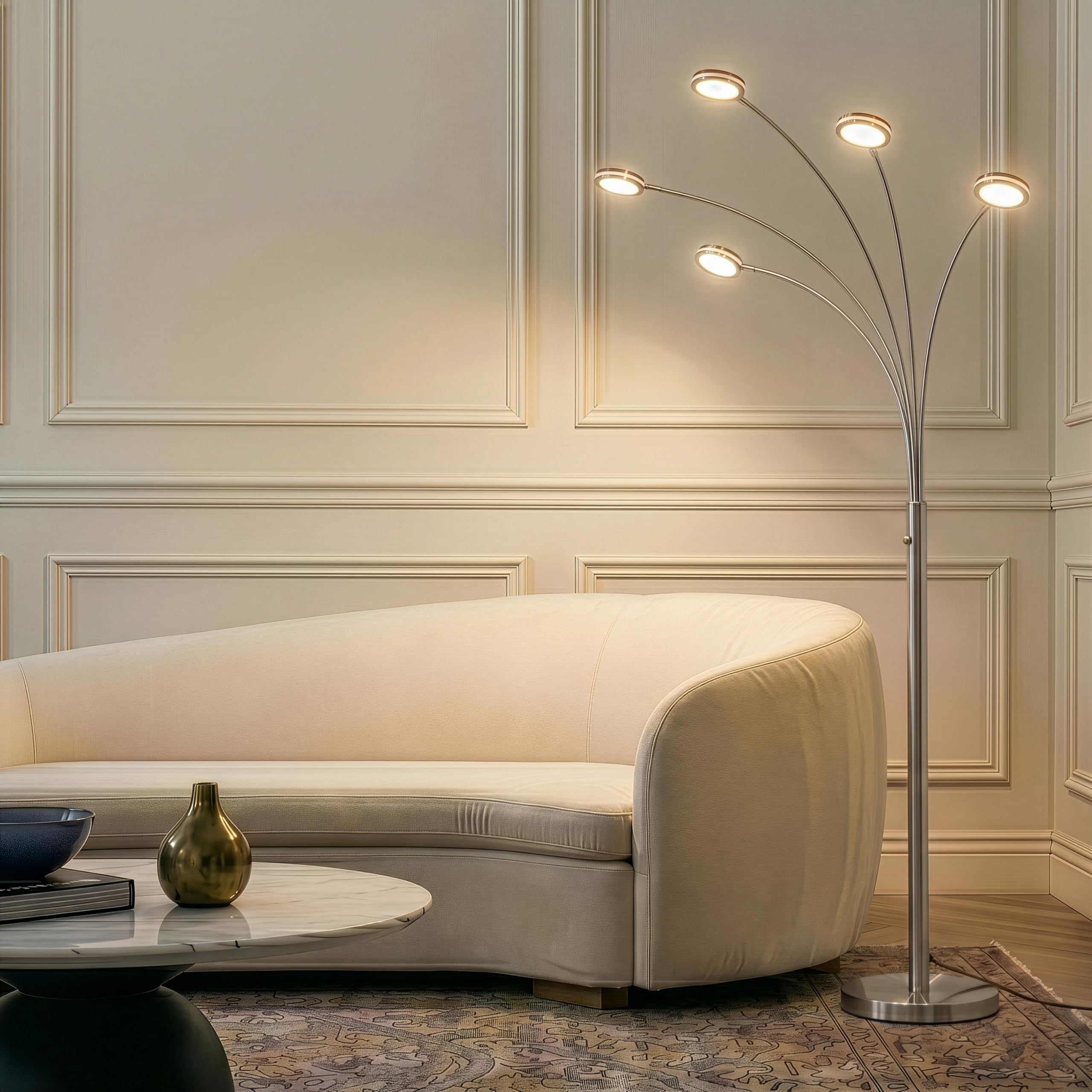 Brightech Orion Arc Floor Lamp for Living Room, Tree Floor Lamp