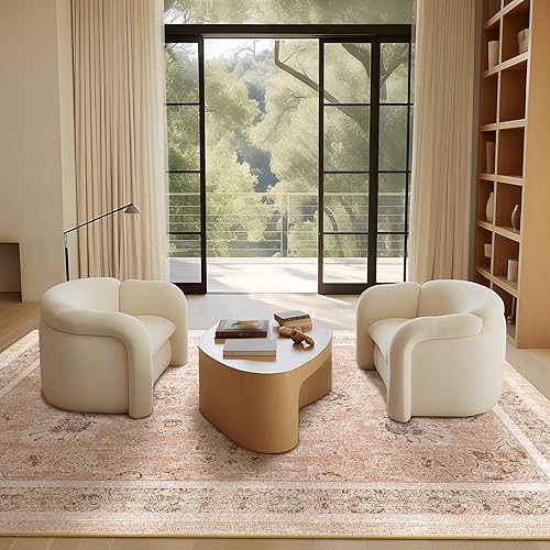 Miniatura 8 de Phantoscope Vintage Collection - Alfombra de área de 5 x 7 pies para sala de estar, alfombra lavable de estilo bohemio, antideslizante para