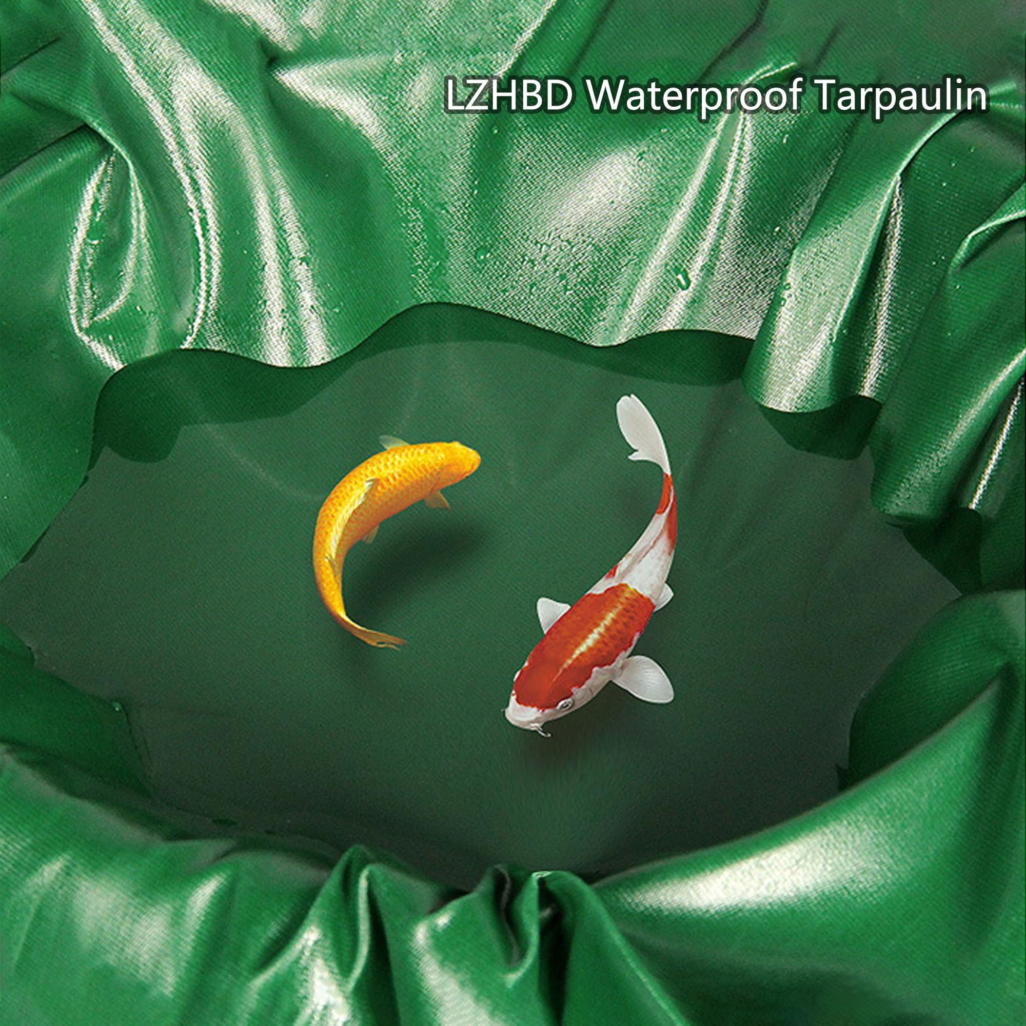 Lona para Techos Máximo Rendimiento 0.5x39.5 m 500g/m² Lona Impermeable para Techadores y Carpinteros, para protección de vehículos y Muebles de jardín, colocación de Piscinas LXX94W, Verde